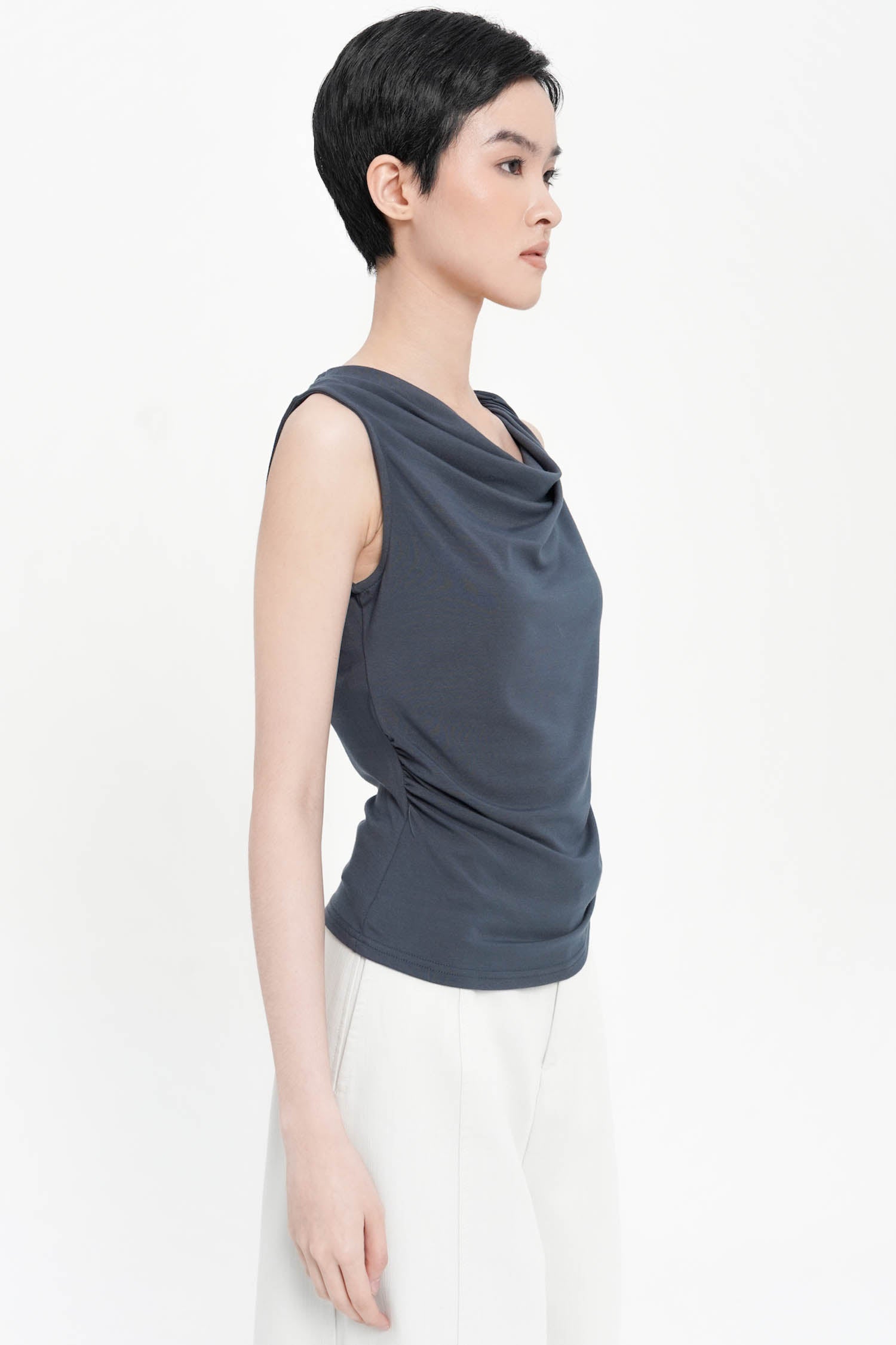 Yvette Top In Slate Blue
