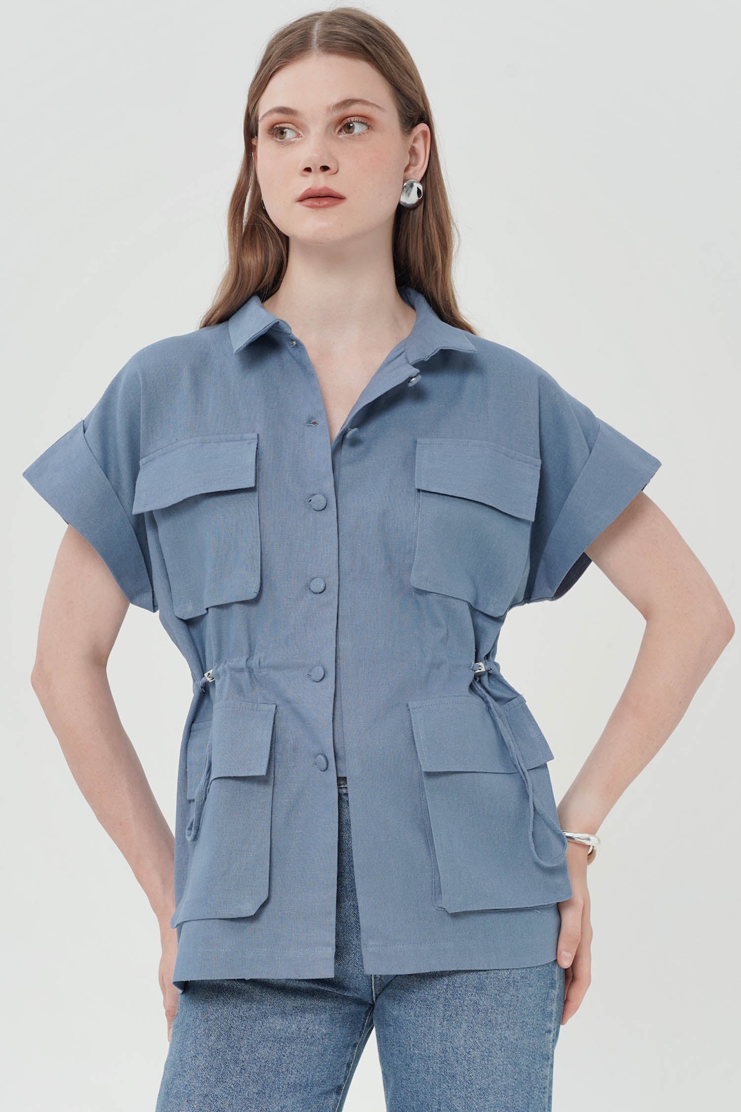 Xowie Top In Blue Denim