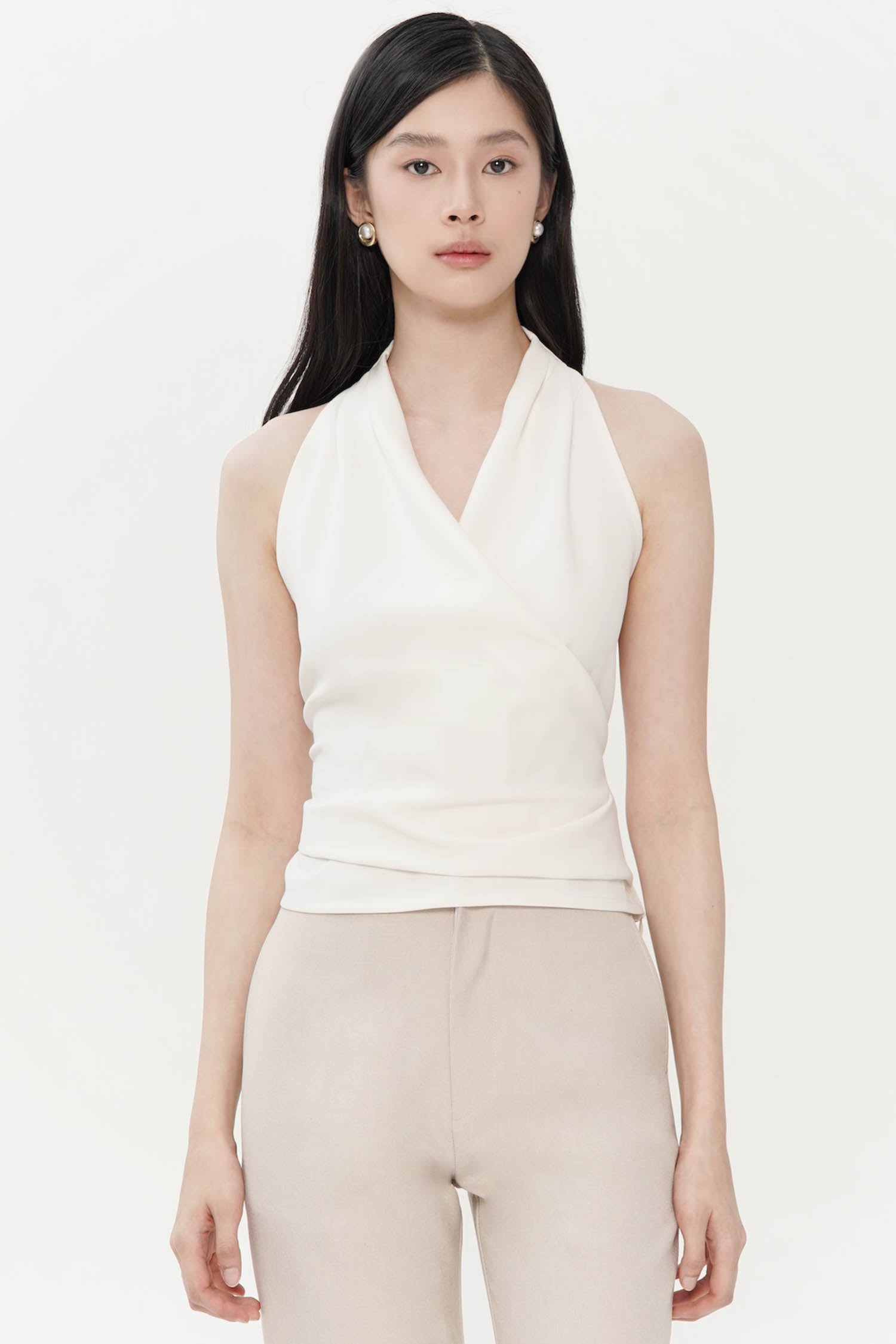Pine Wrap Top In Broken White
