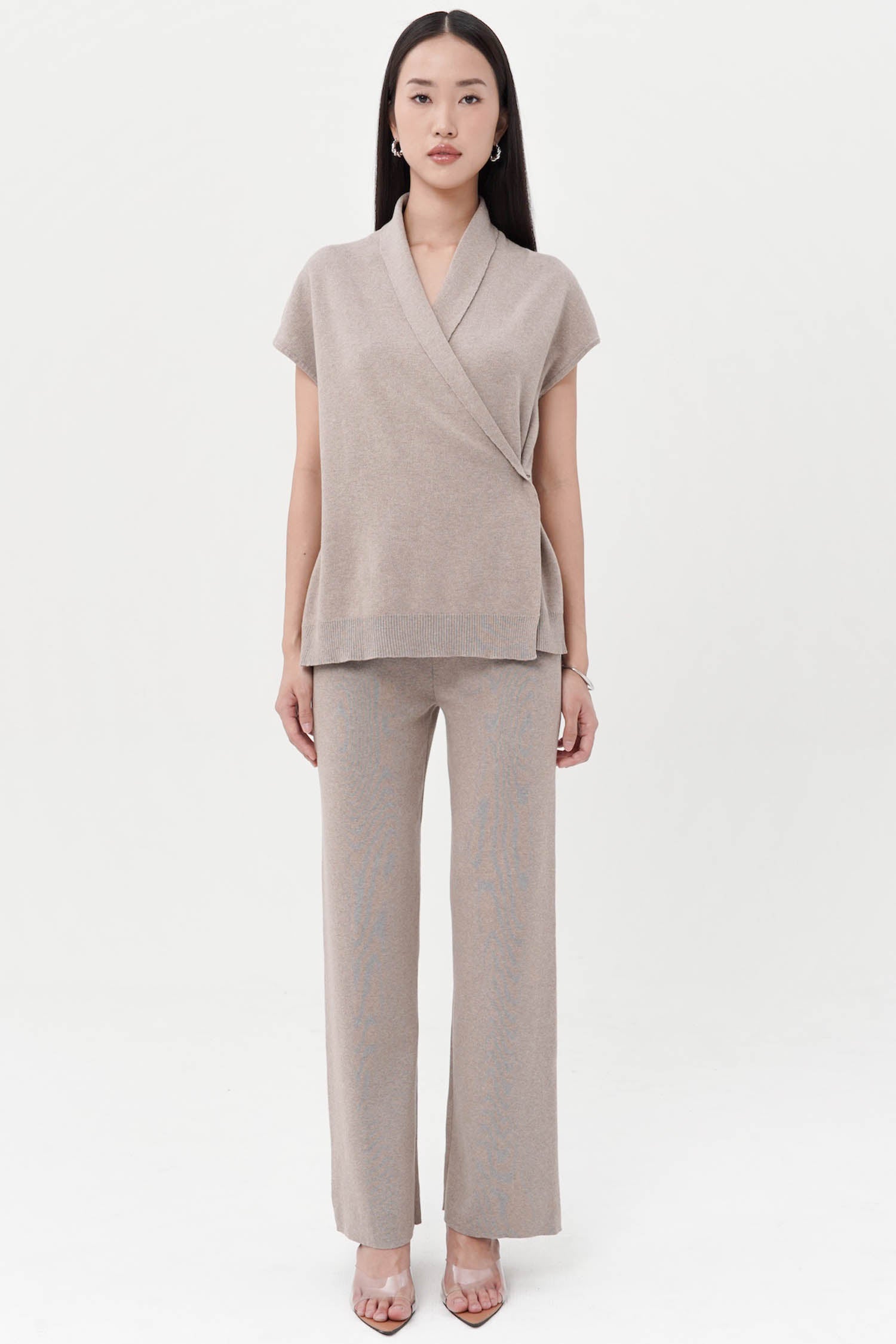 Hedwig Knit Trouser In Taupe