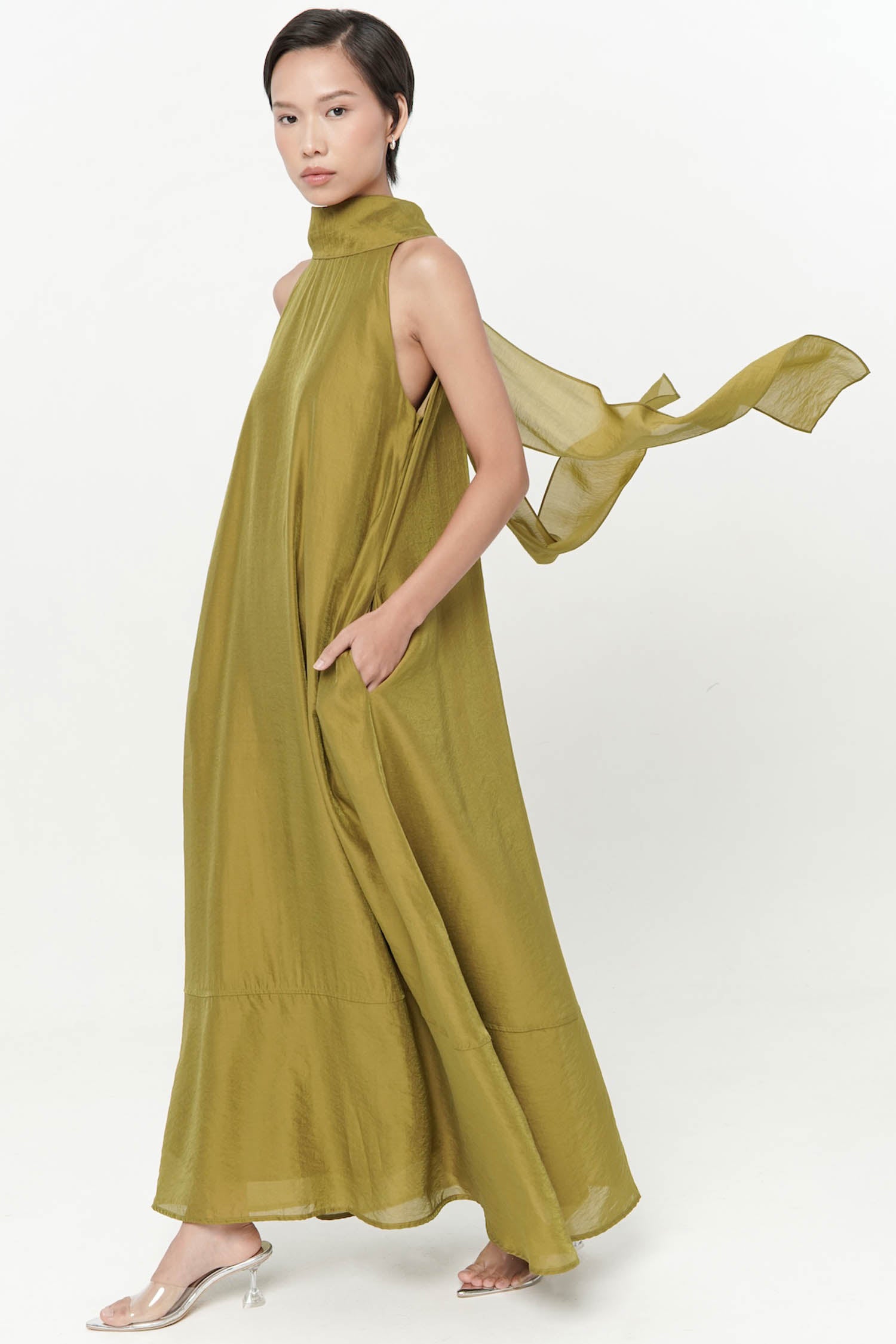 Sommer Maxi Dress In Olive