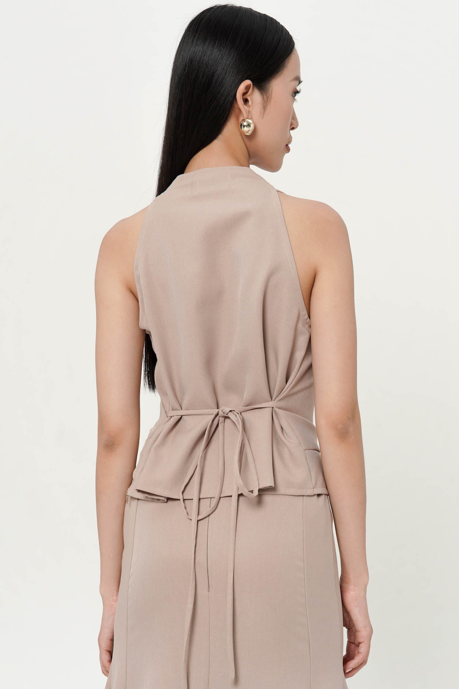 Pine Wrap Top In Nude