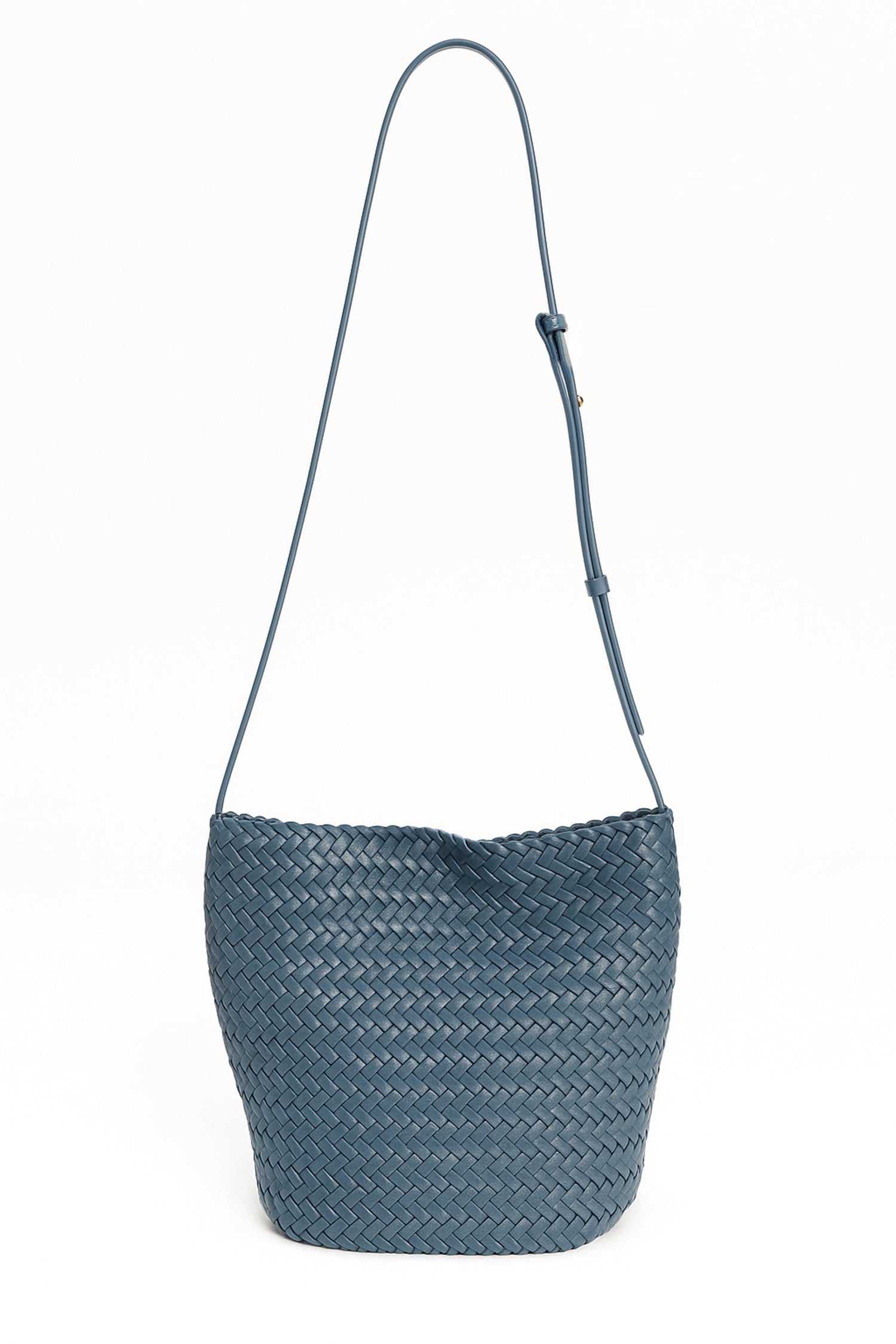 Bevel Bucket Bag In Blue Graphite