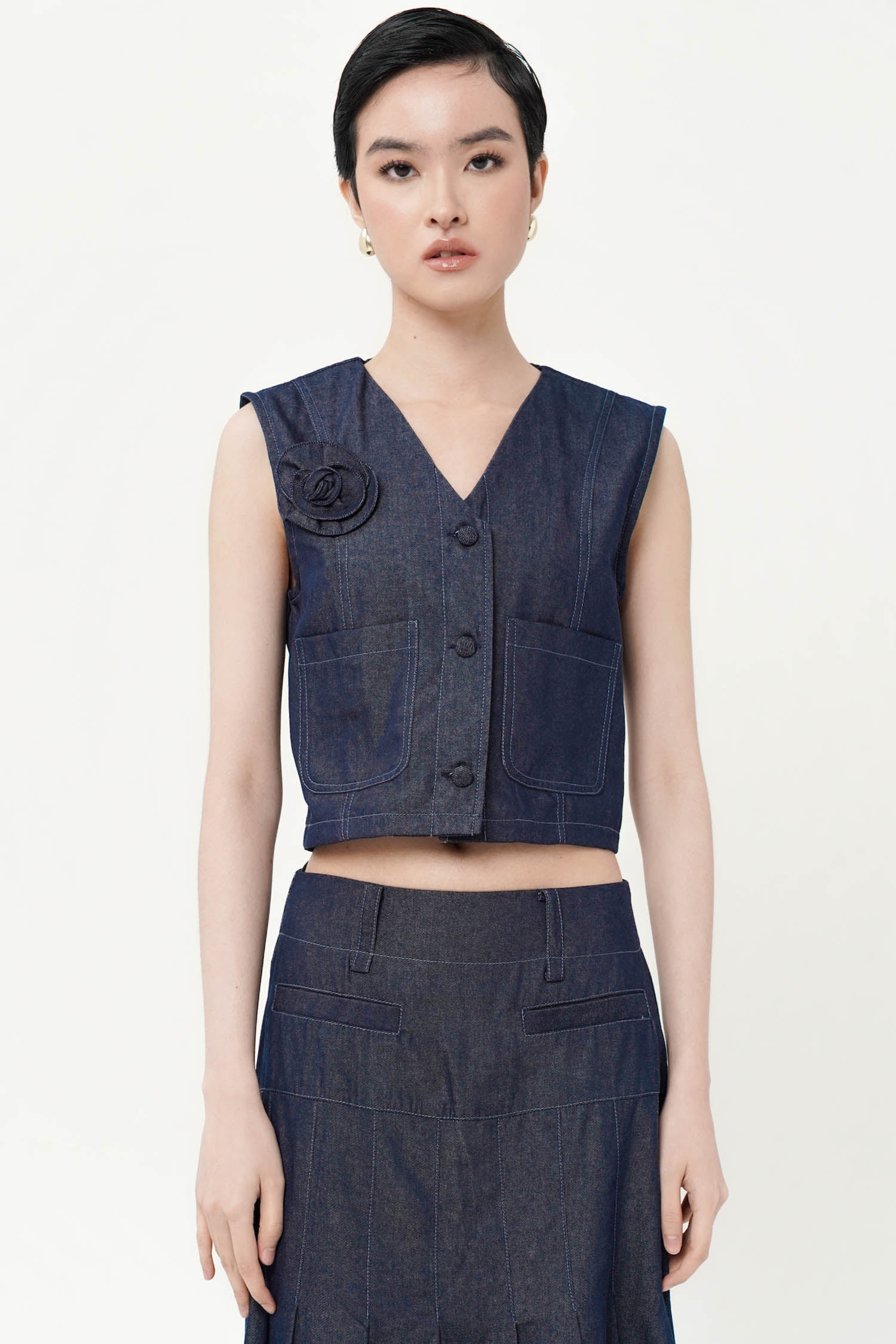 Kimber Denim Vest Top