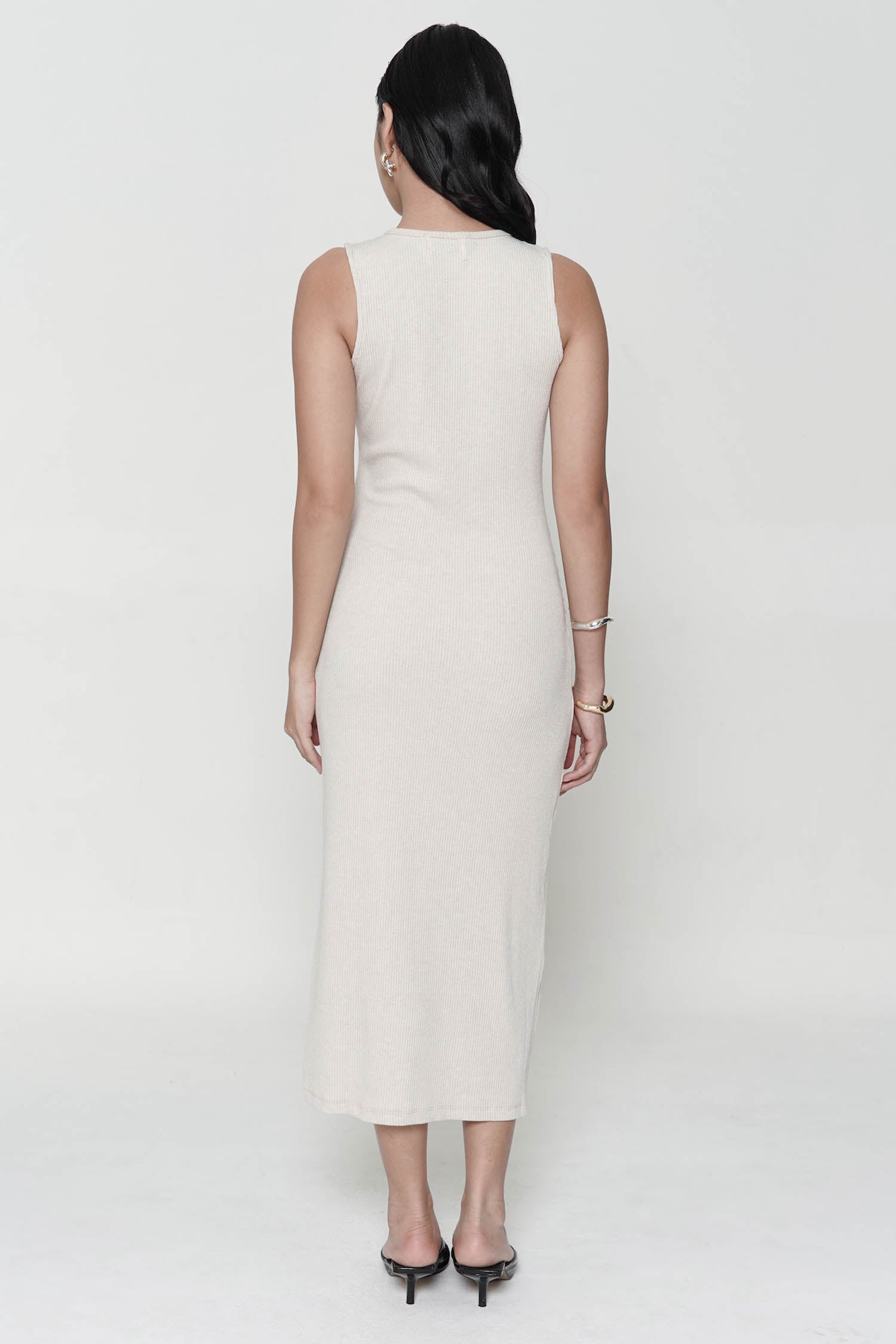 Noura Midi Dress In Creme (2 LEFT)