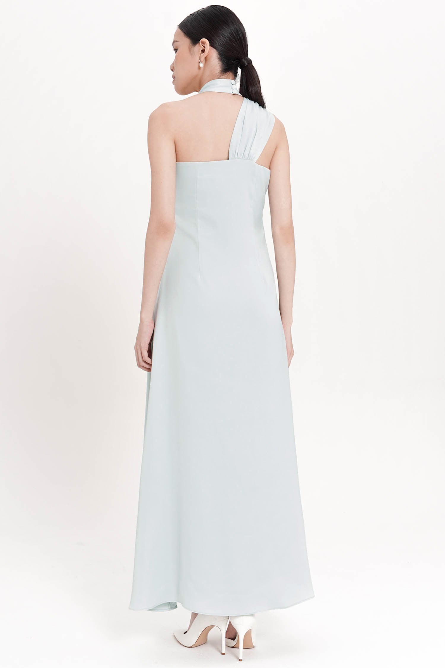 Hartley One Shoulder Maxi Dress In Mint