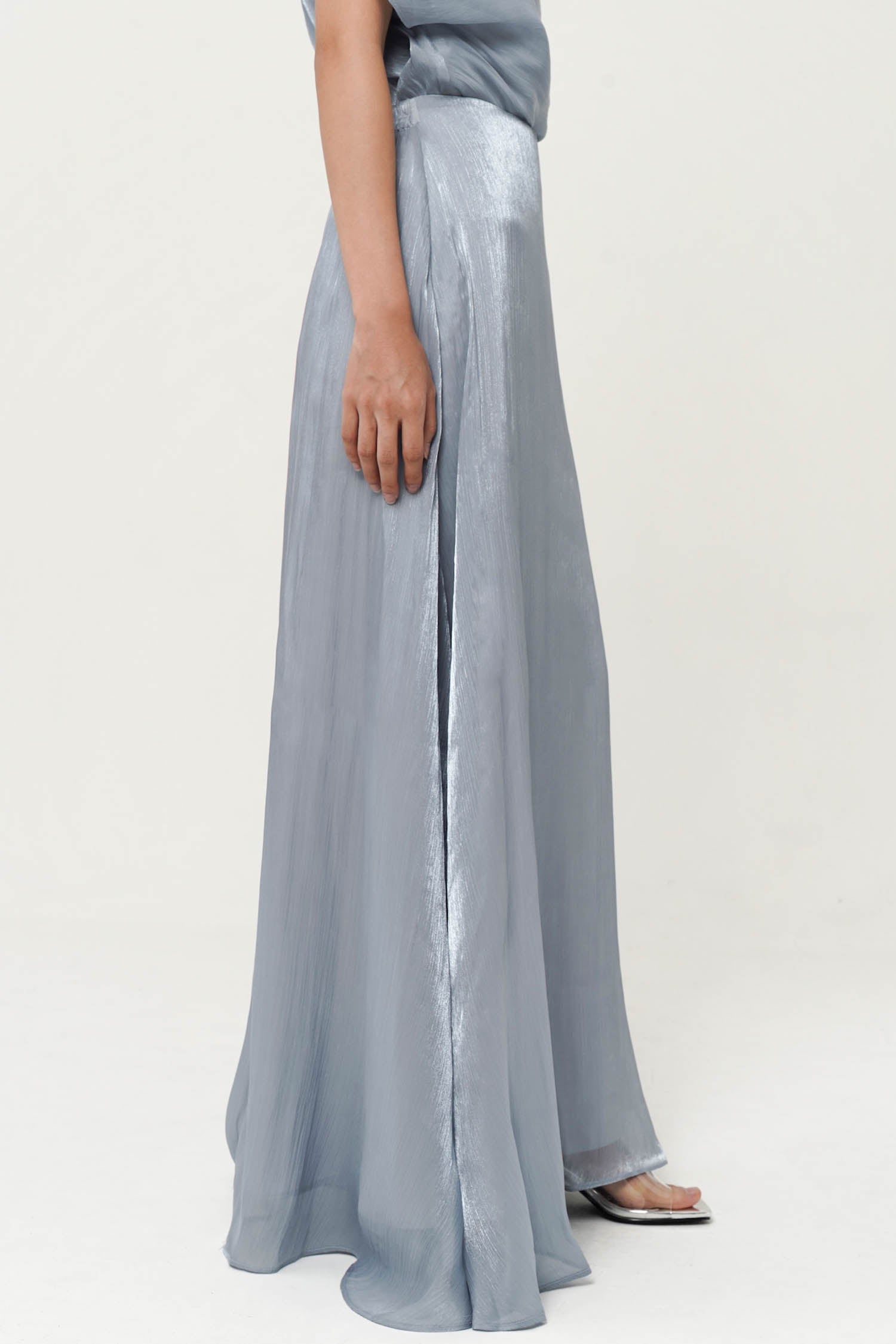 Altair Maxi Skirt In Dusty Blue