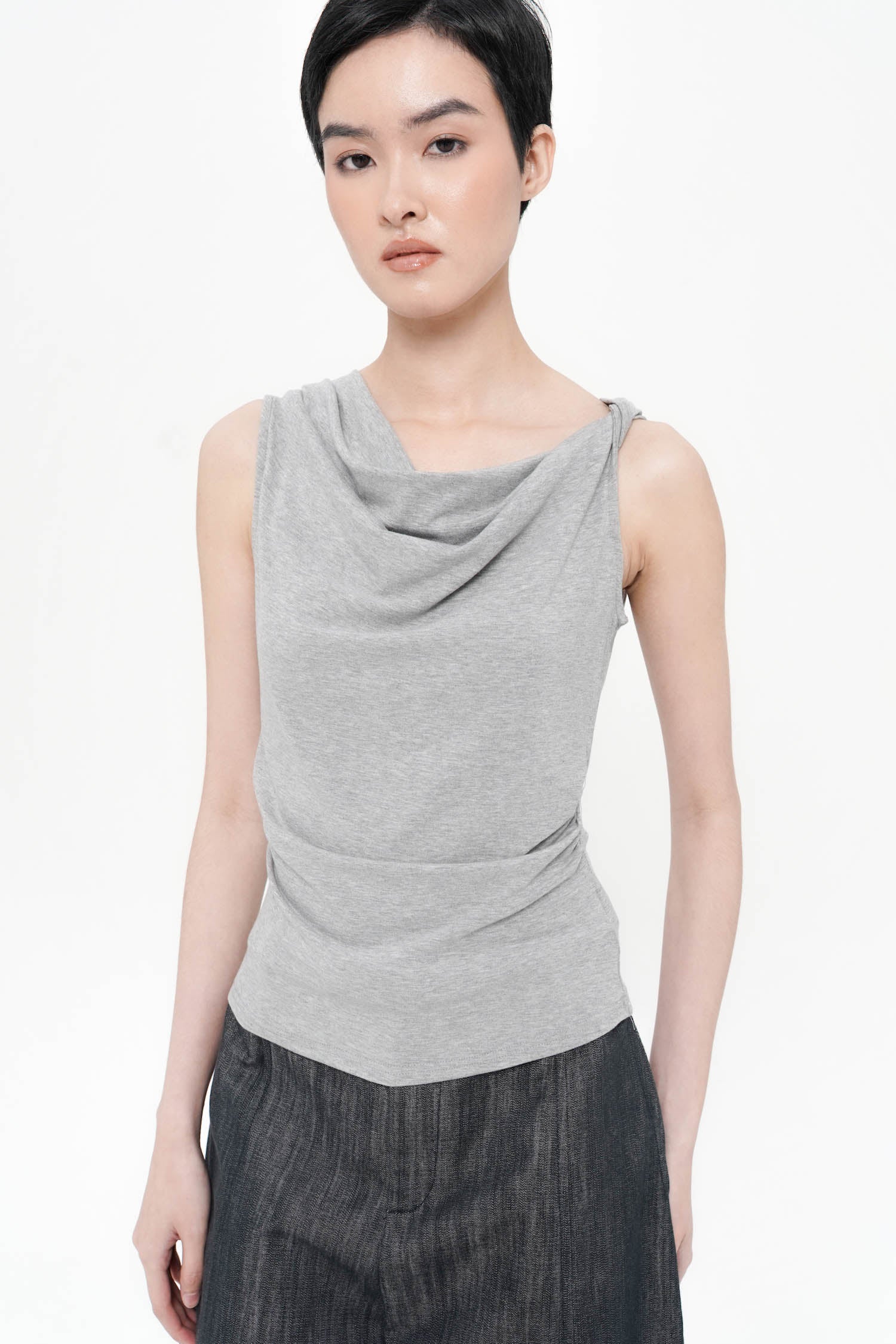 Yvette Top In Light Grey