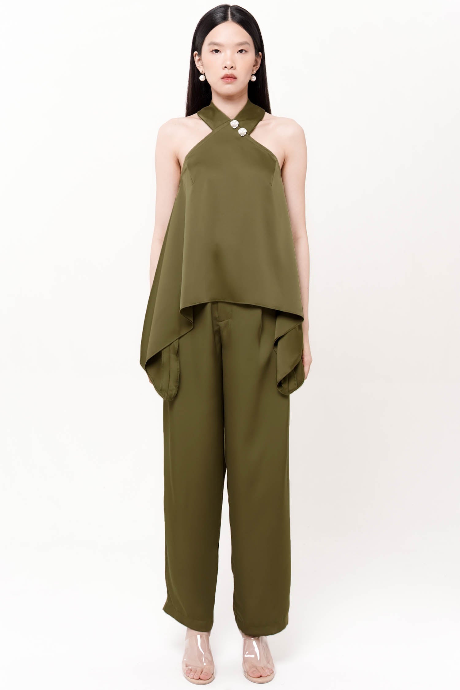 Posey Pants In Olive Green