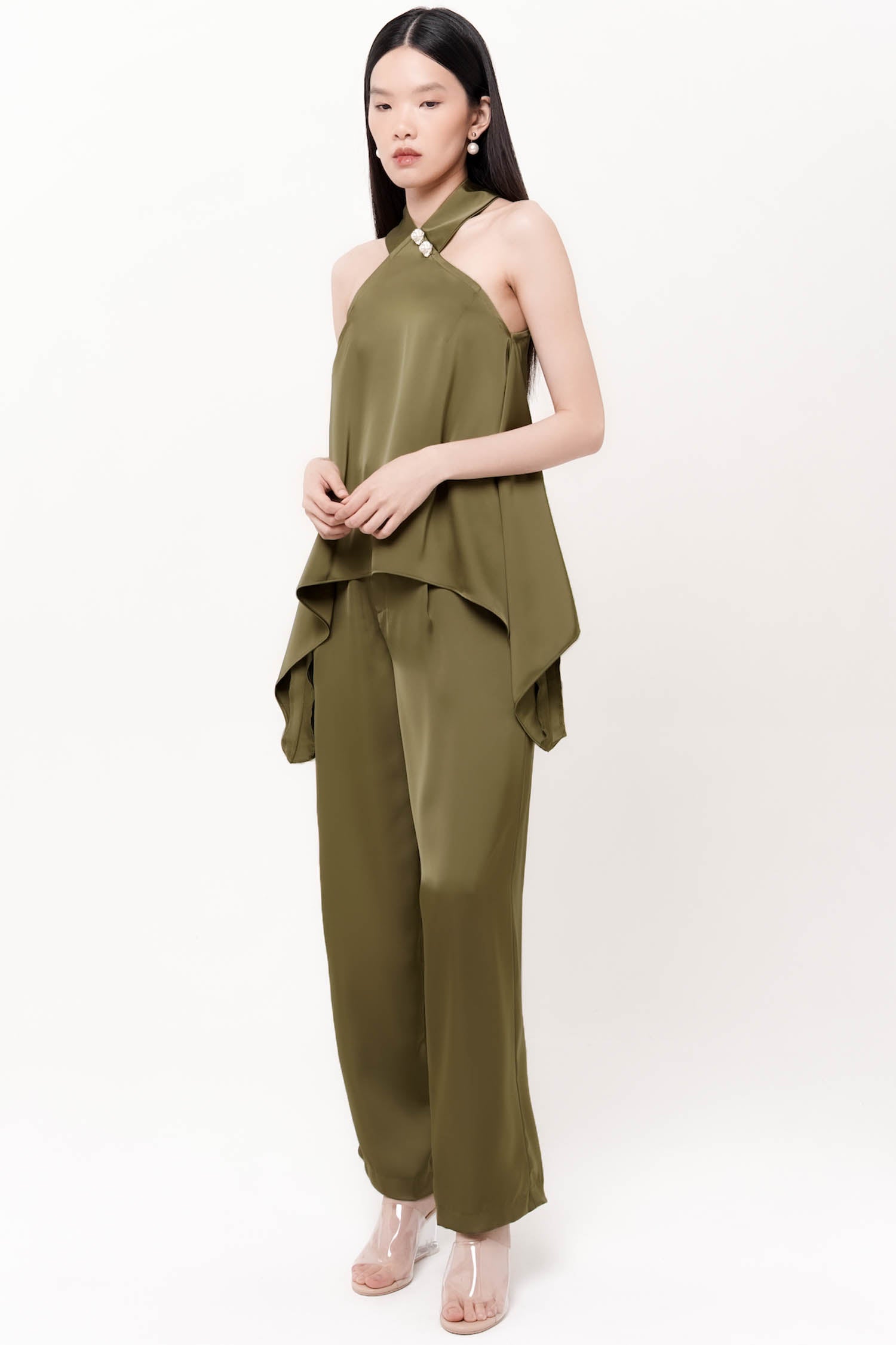 Posey Pants In Olive Green