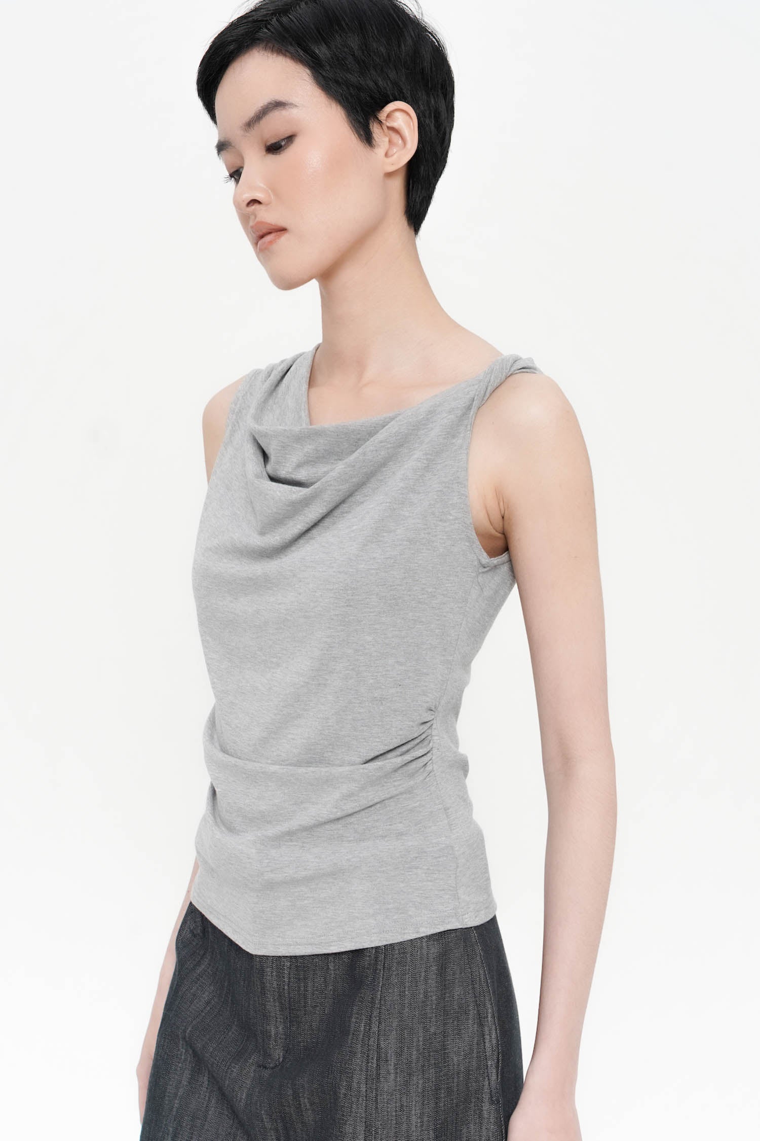 Yvette Top In Light Grey