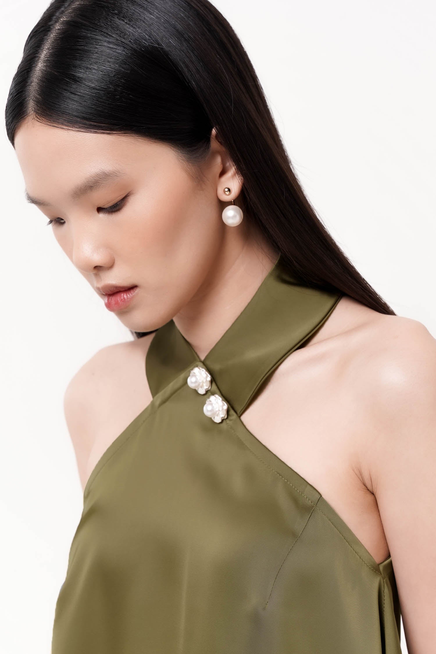 Posey Top in Olive Green