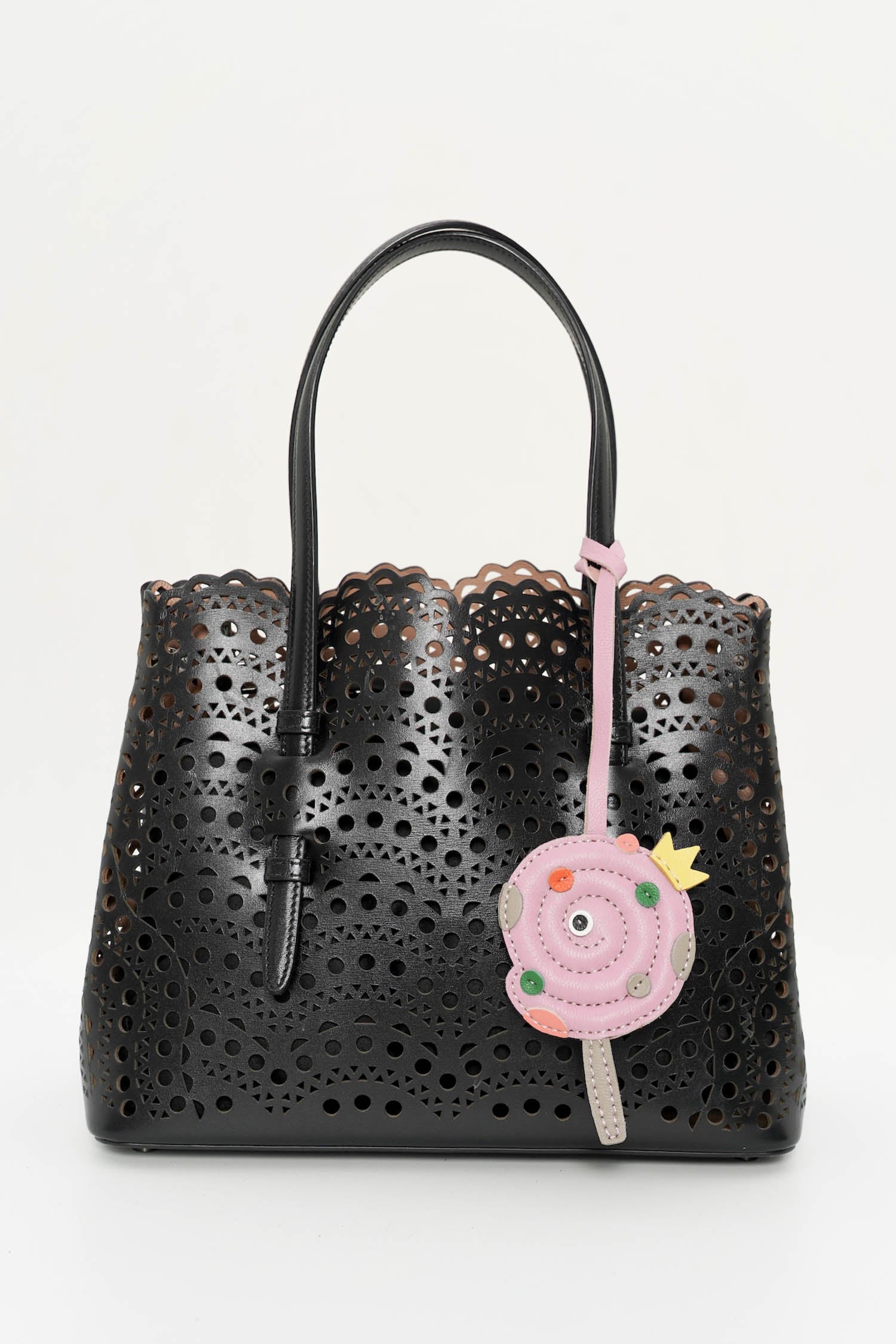 Princess Pop Swirl Leather Charm In Pink