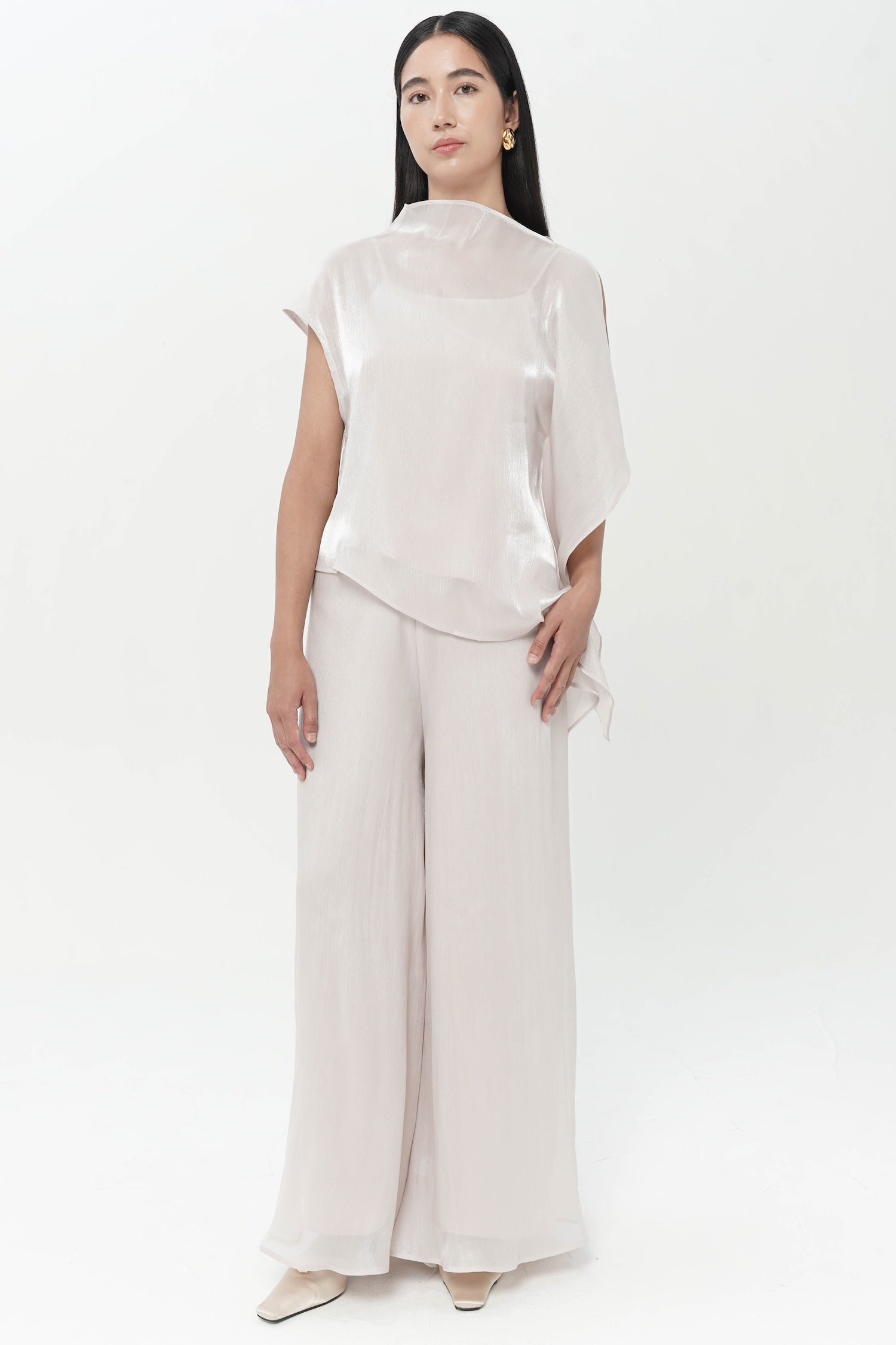 Jire Translucent Trousers In Nude