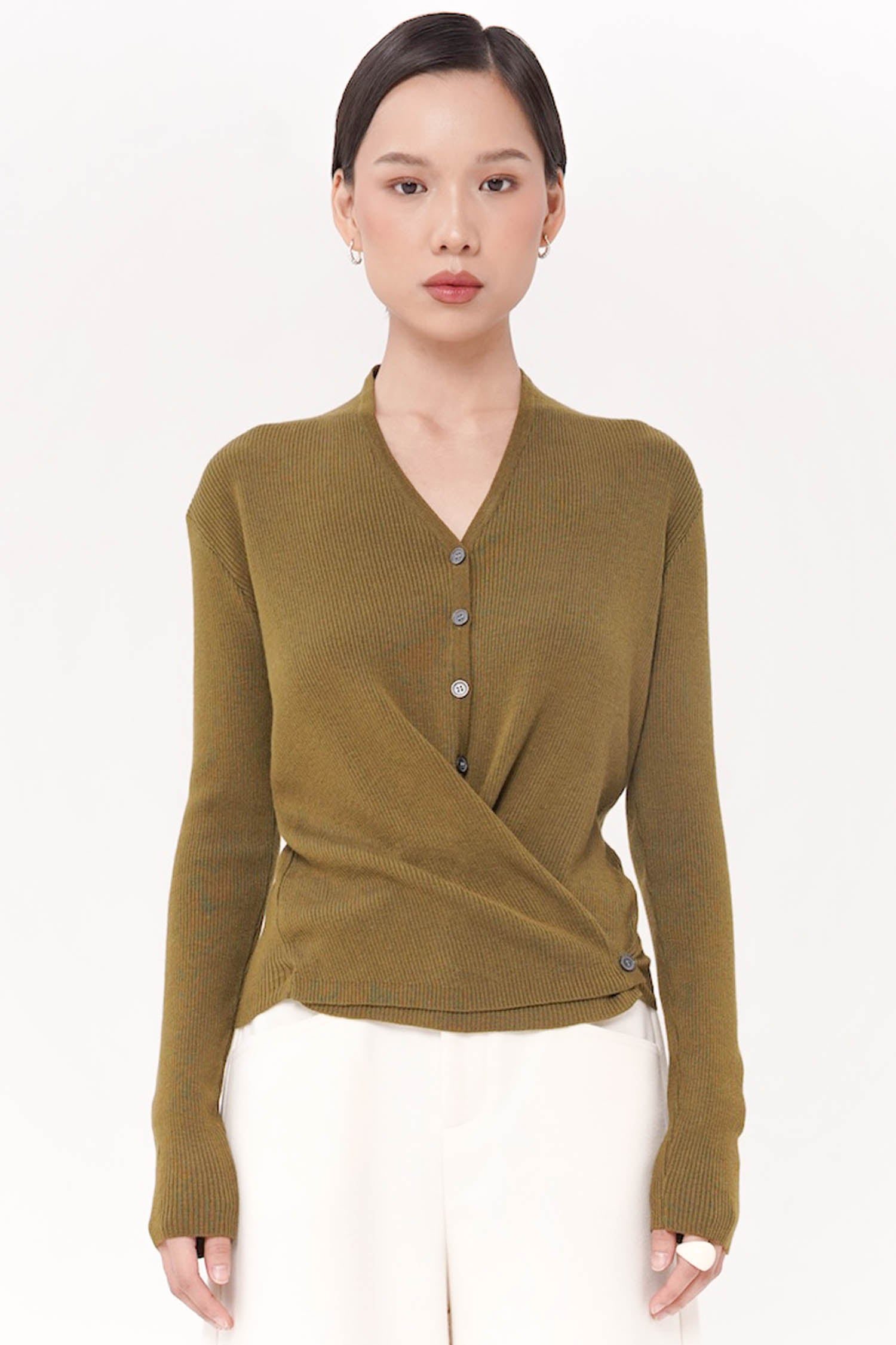 Salem Long Sleeve Top In Green