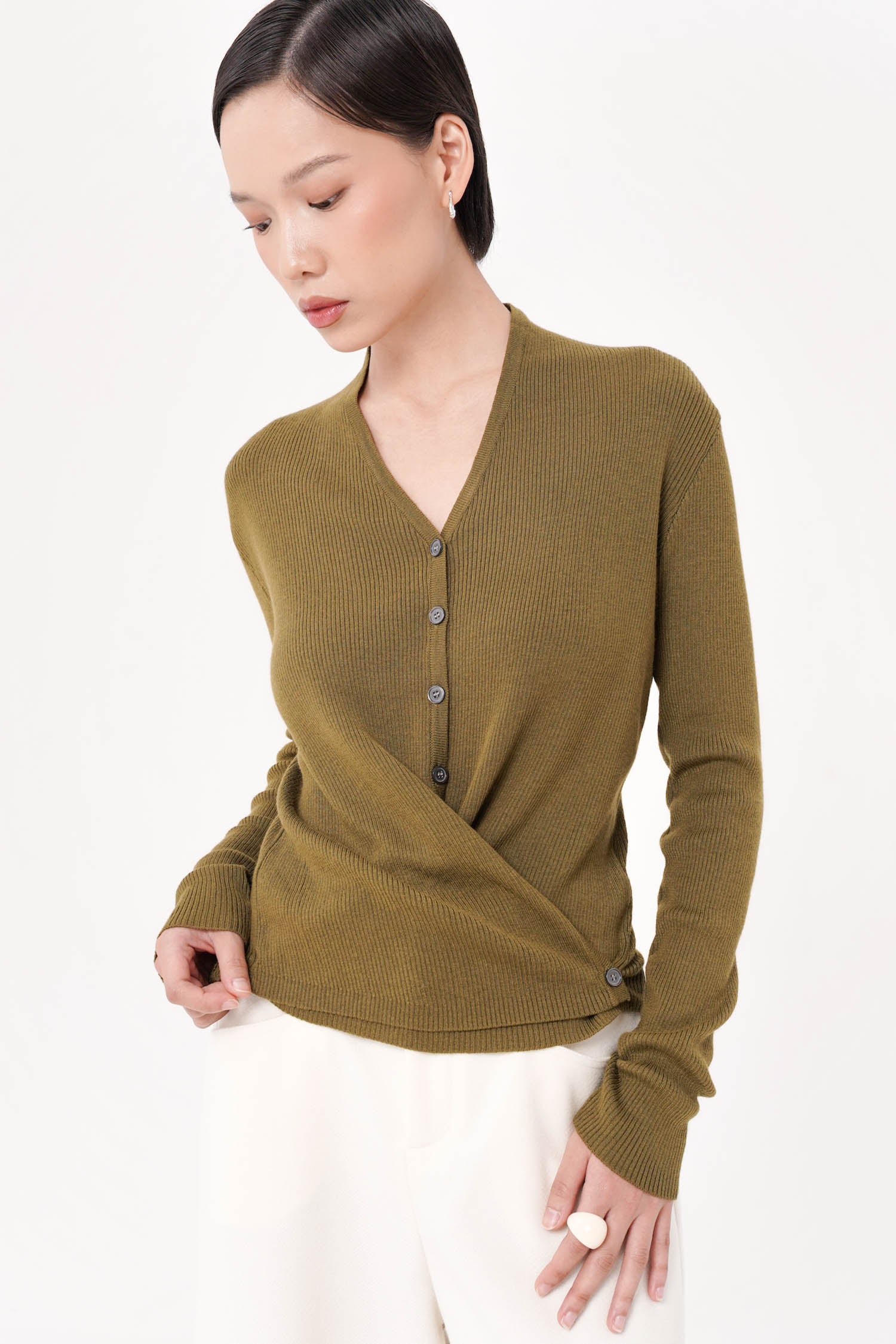 Salem Long Sleeve Top In Green