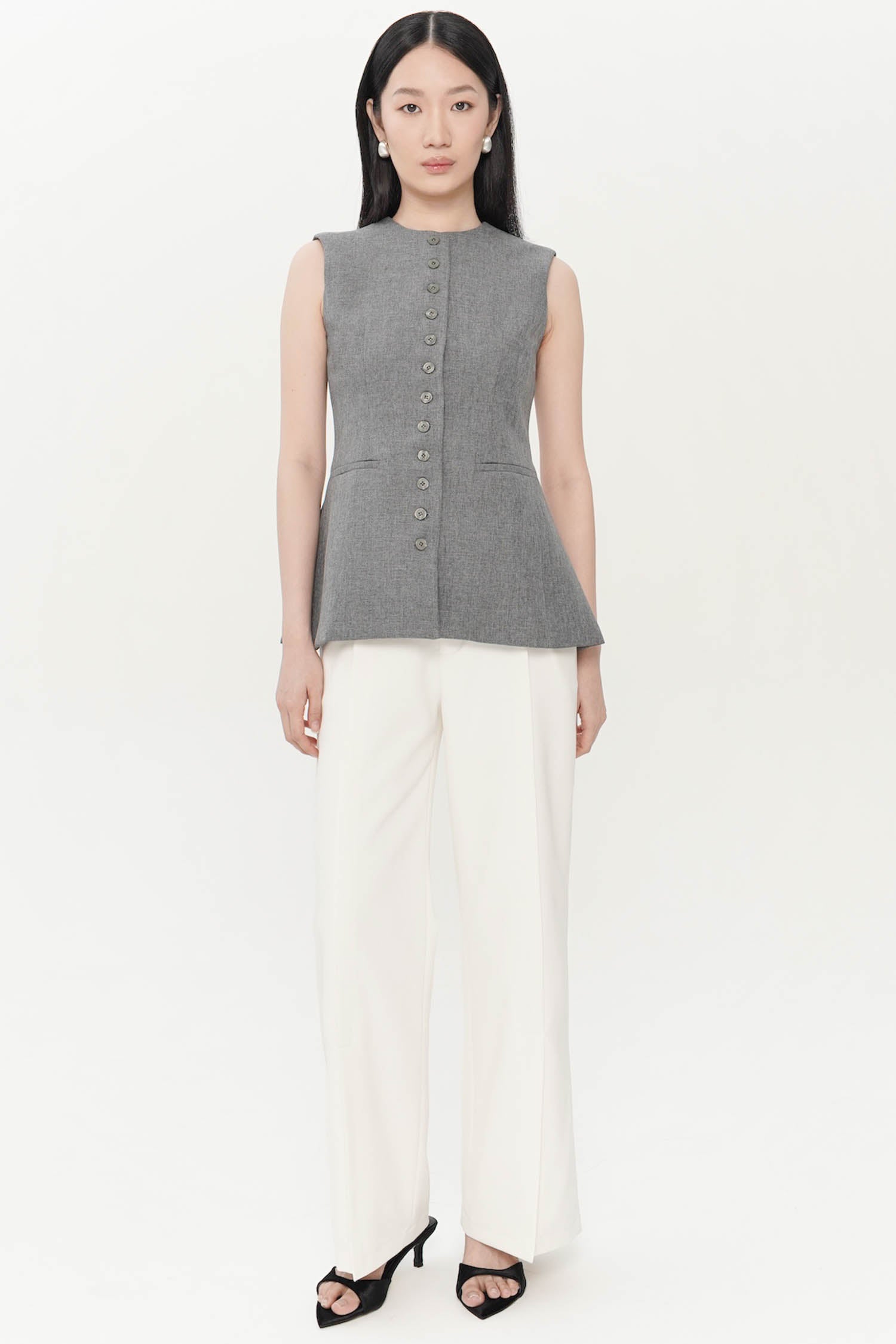 Sigis Long Top In Grey