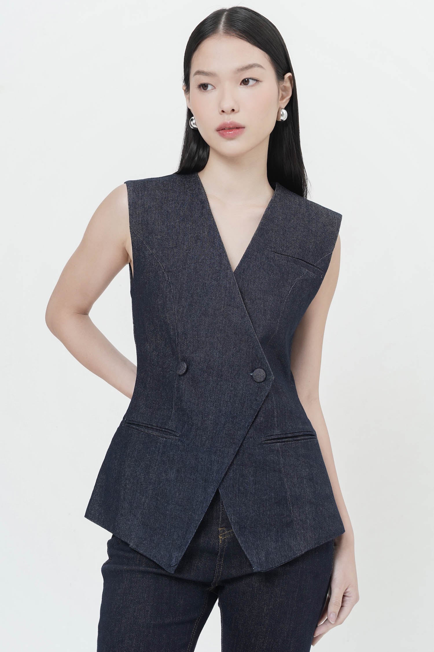 Gaspar Vest In Denim