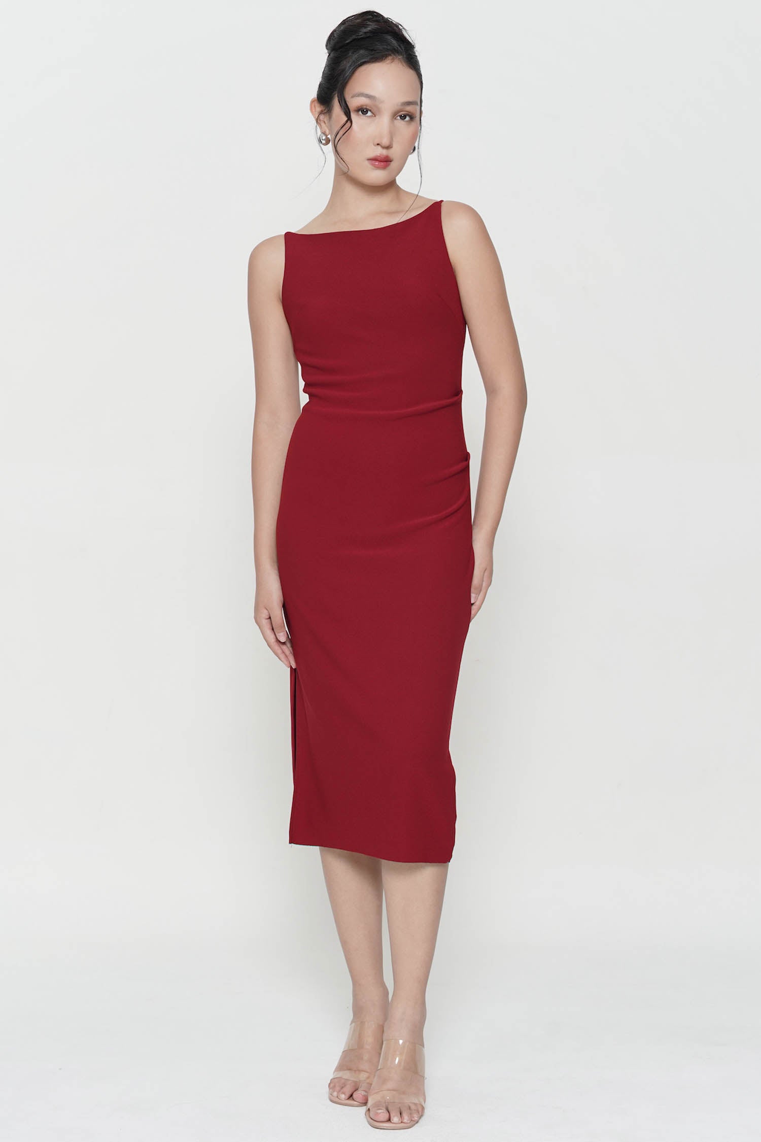 Taven Dress In Maroon