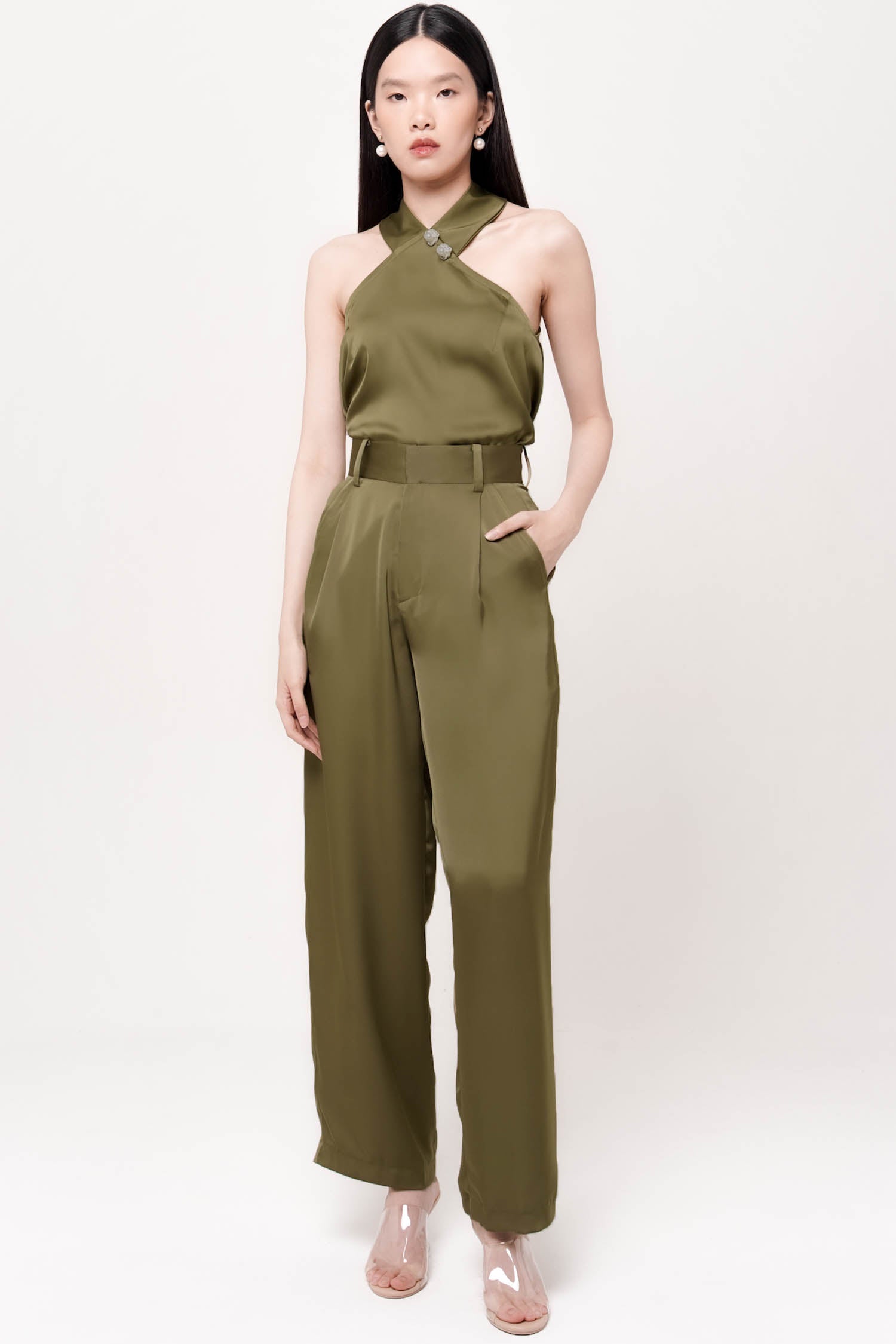 Posey Pants in Olive Green