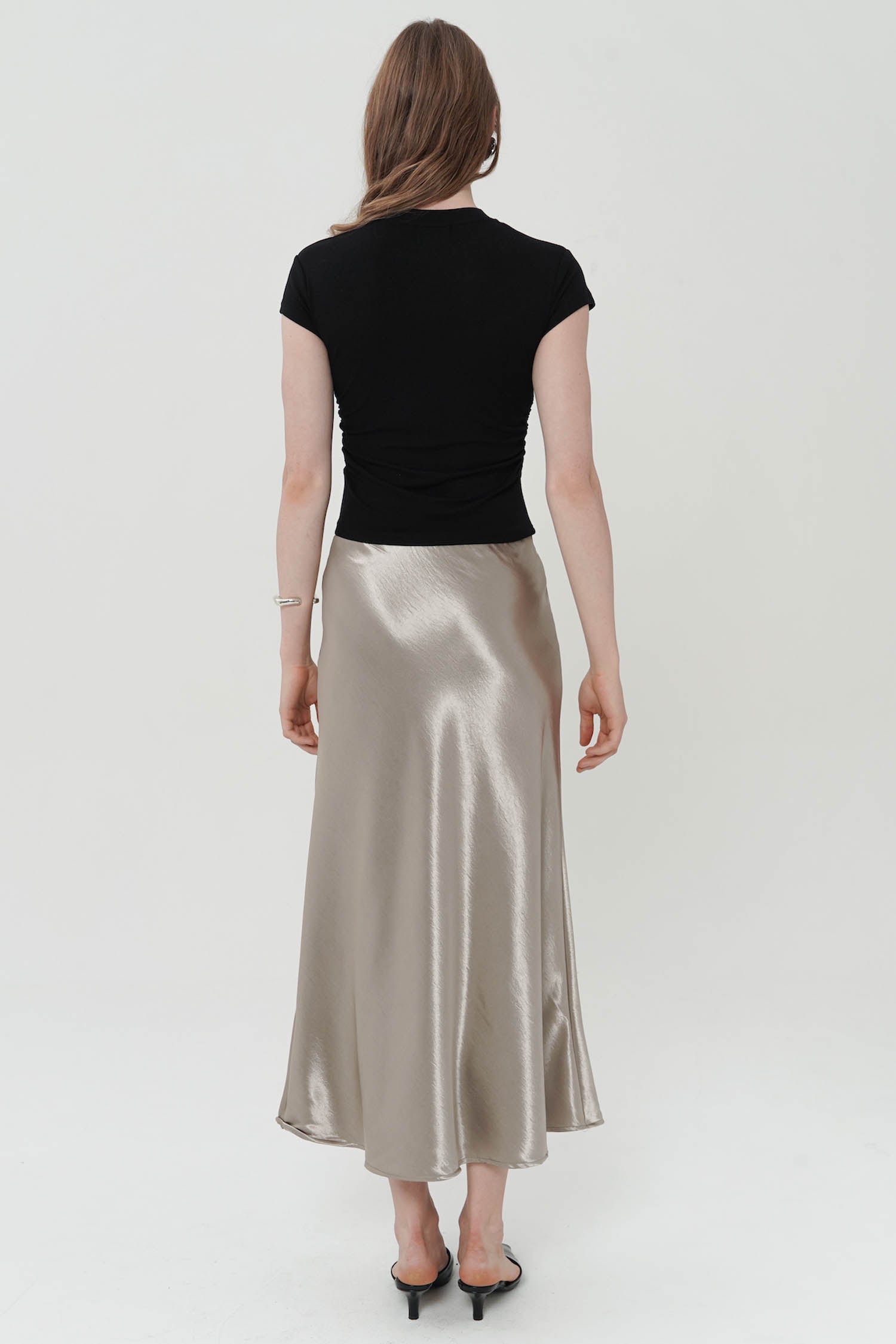 Francie Maxi Skirt In Champagne (1 LEFT)