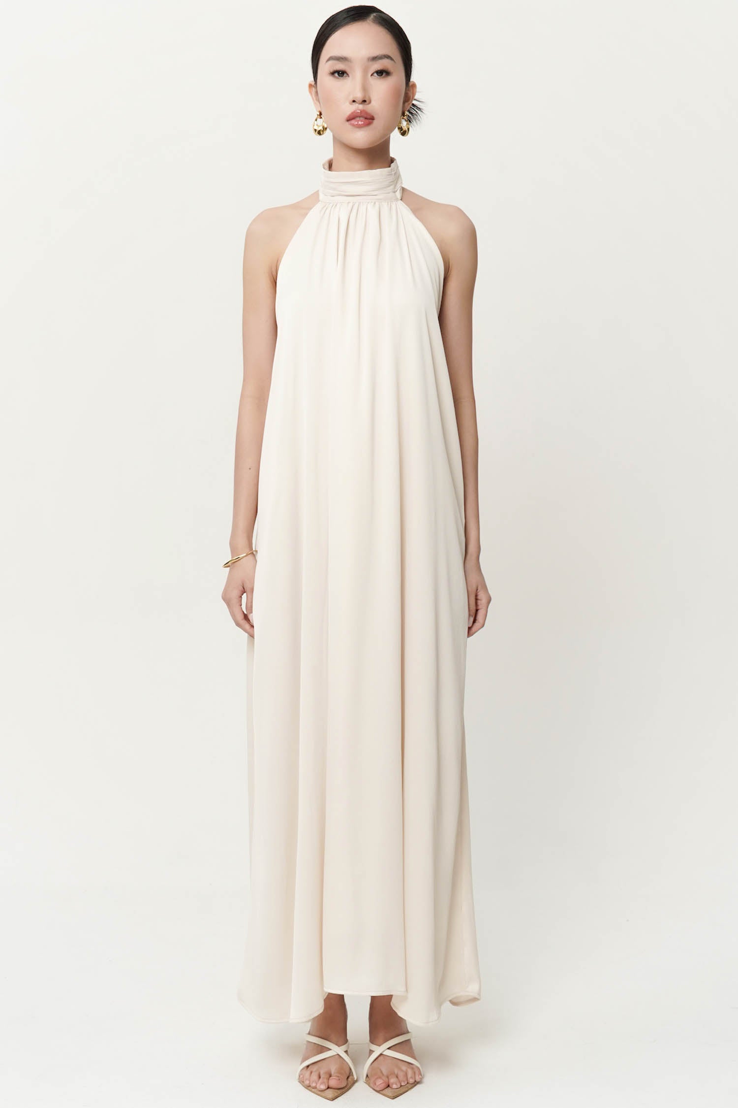 Cameron Backless Dress In Ivory