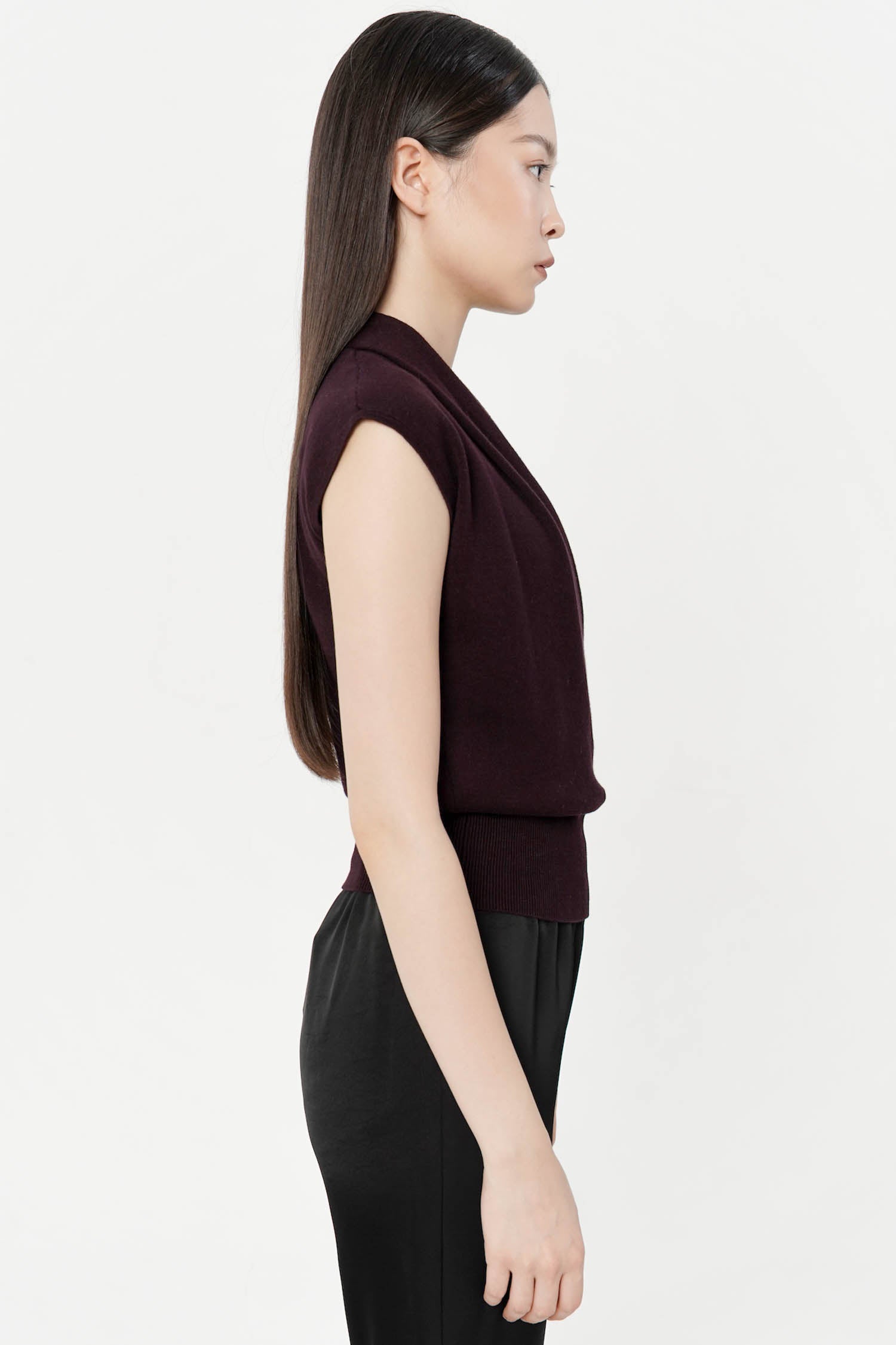 Ciren Wrap Top In Wine
