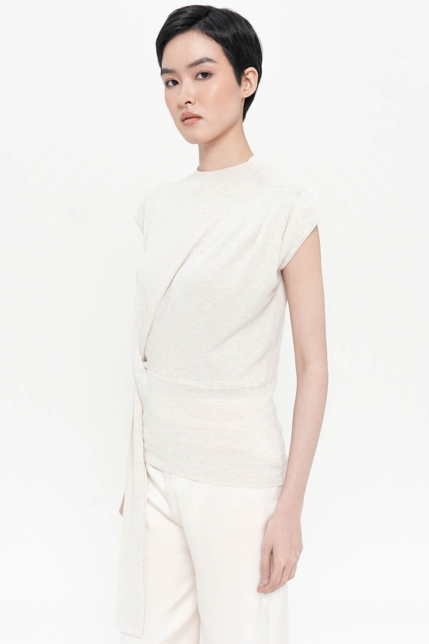 Poppy Knit Top In Oat