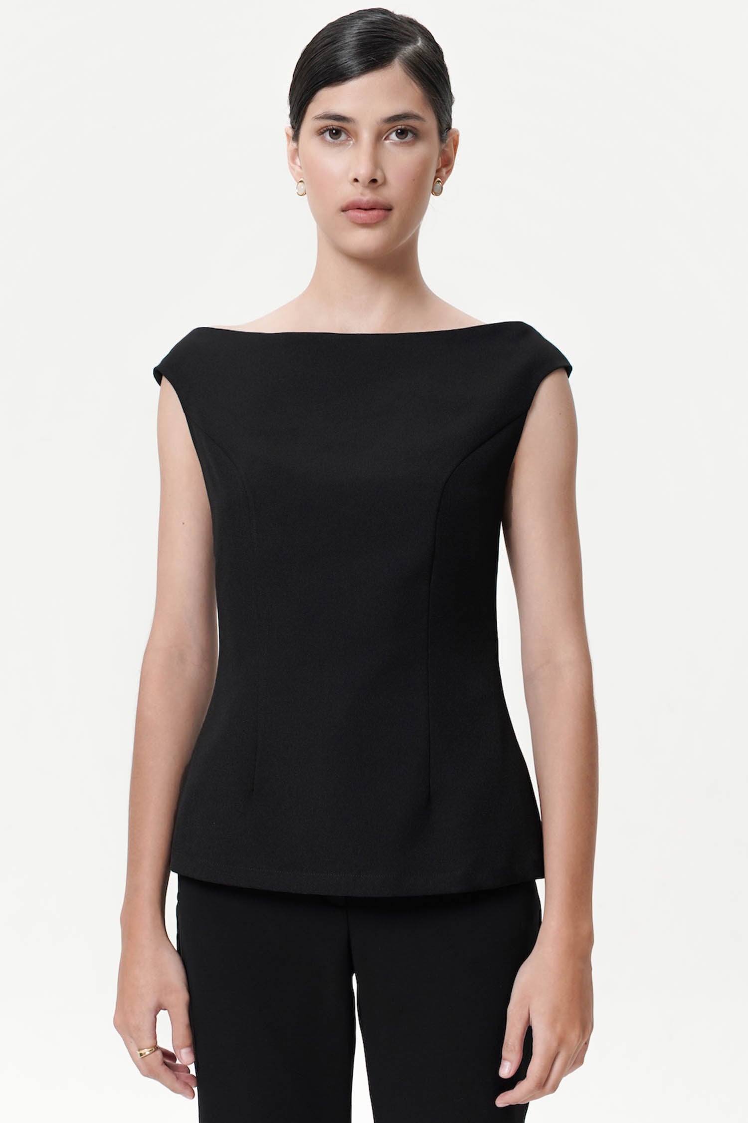 Orrin Sabrina Top In Black