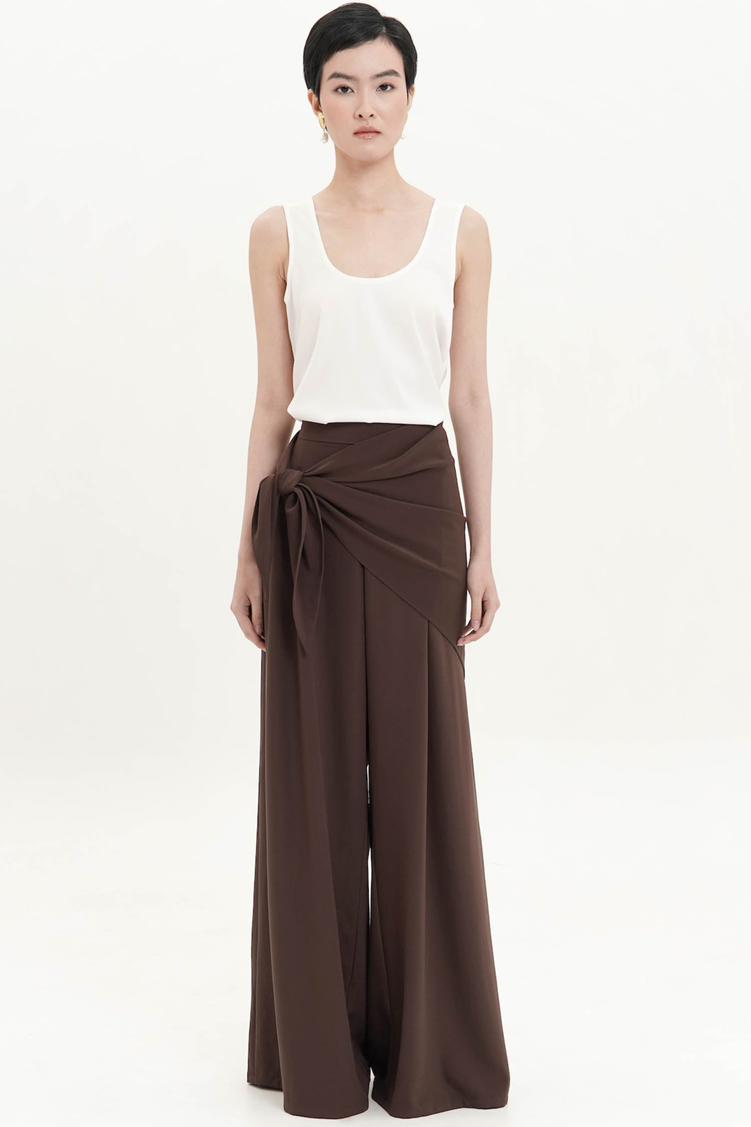 Verra Trousers In Espresso (Extra Shawl Wrap)