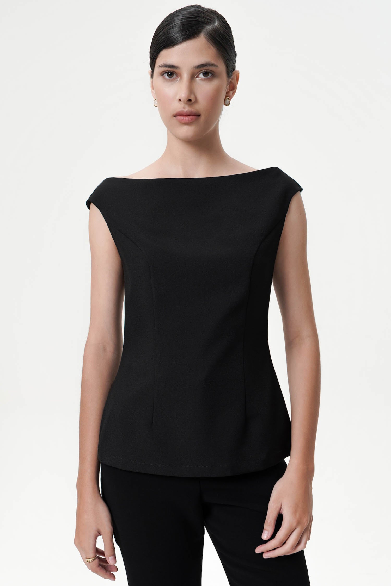 Orrin Sabrina Top In Black