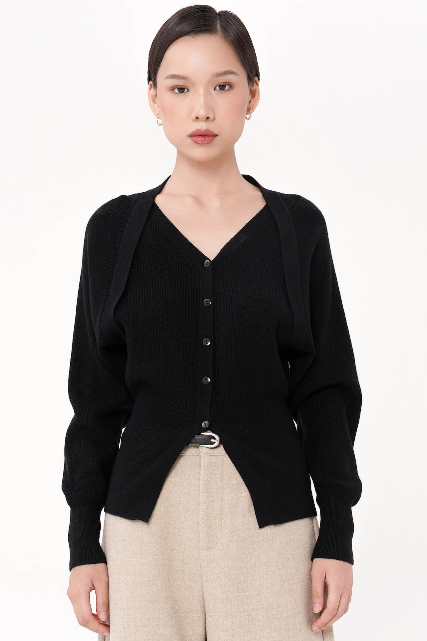 Briar Knit Cardigan In Black
