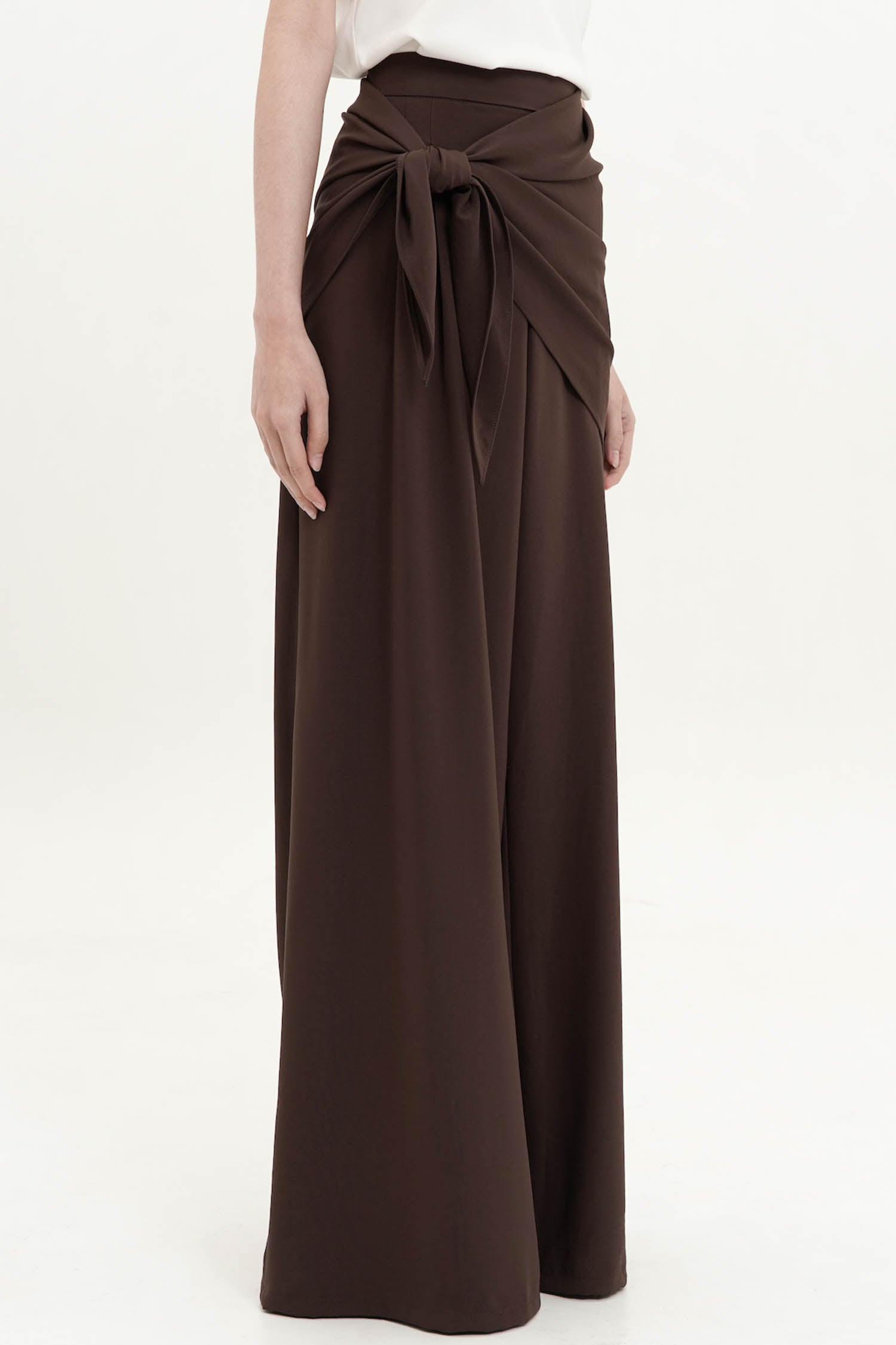 Verra Trousers In Espresso (Extra Shawl Wrap)