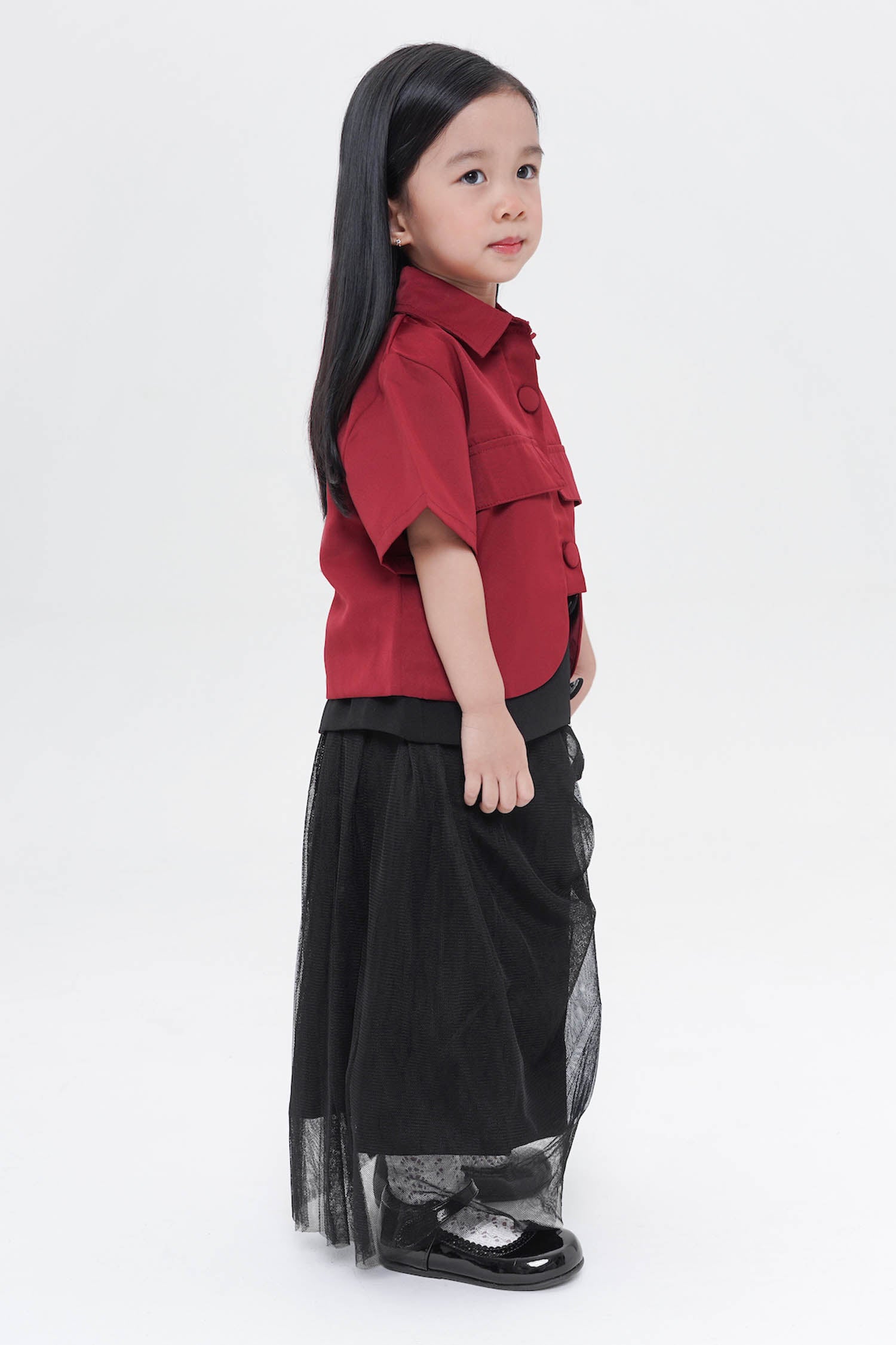 Mini Barth Top In Maroon