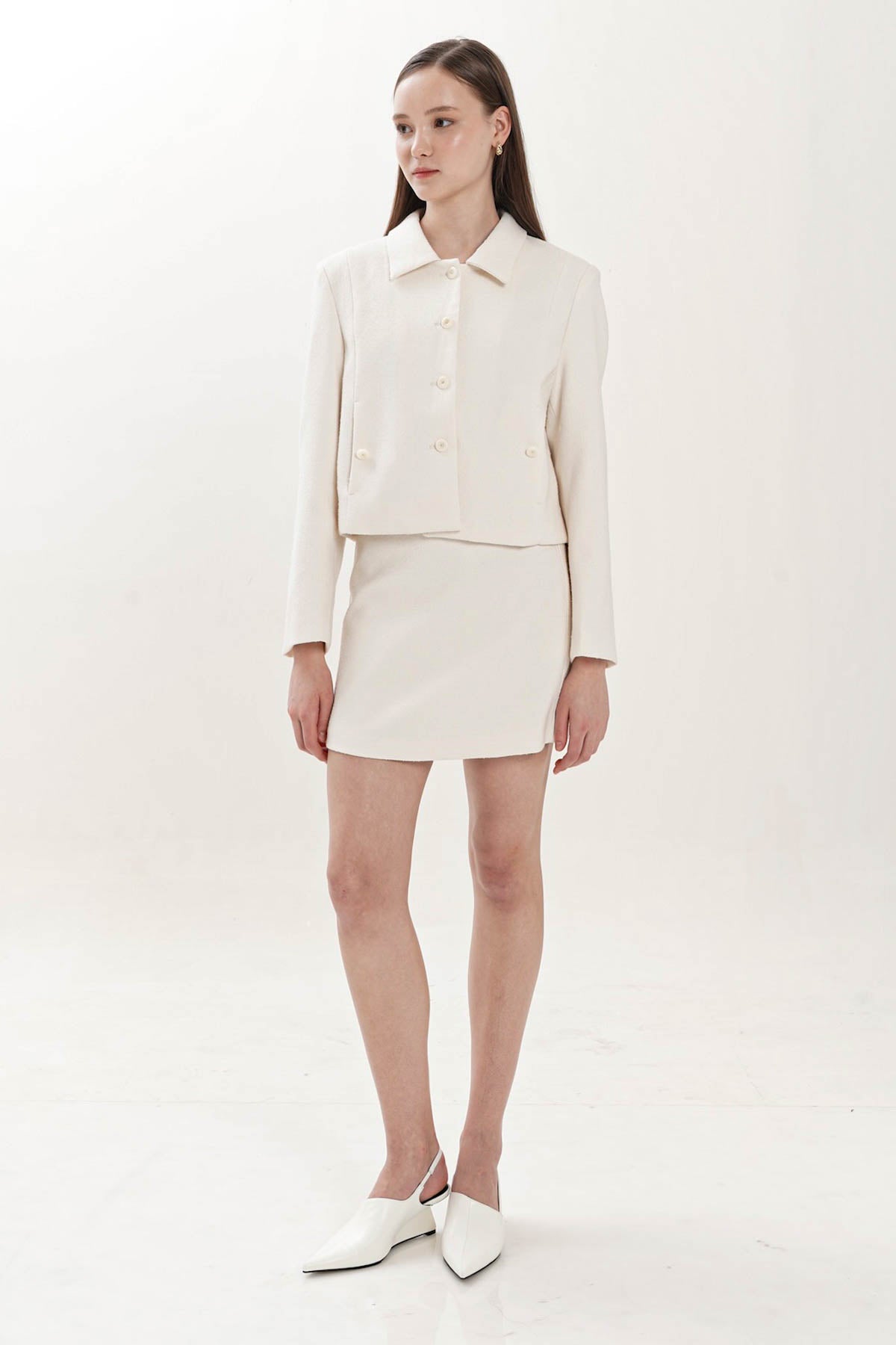 Oriane Mini Skirt In Broken White