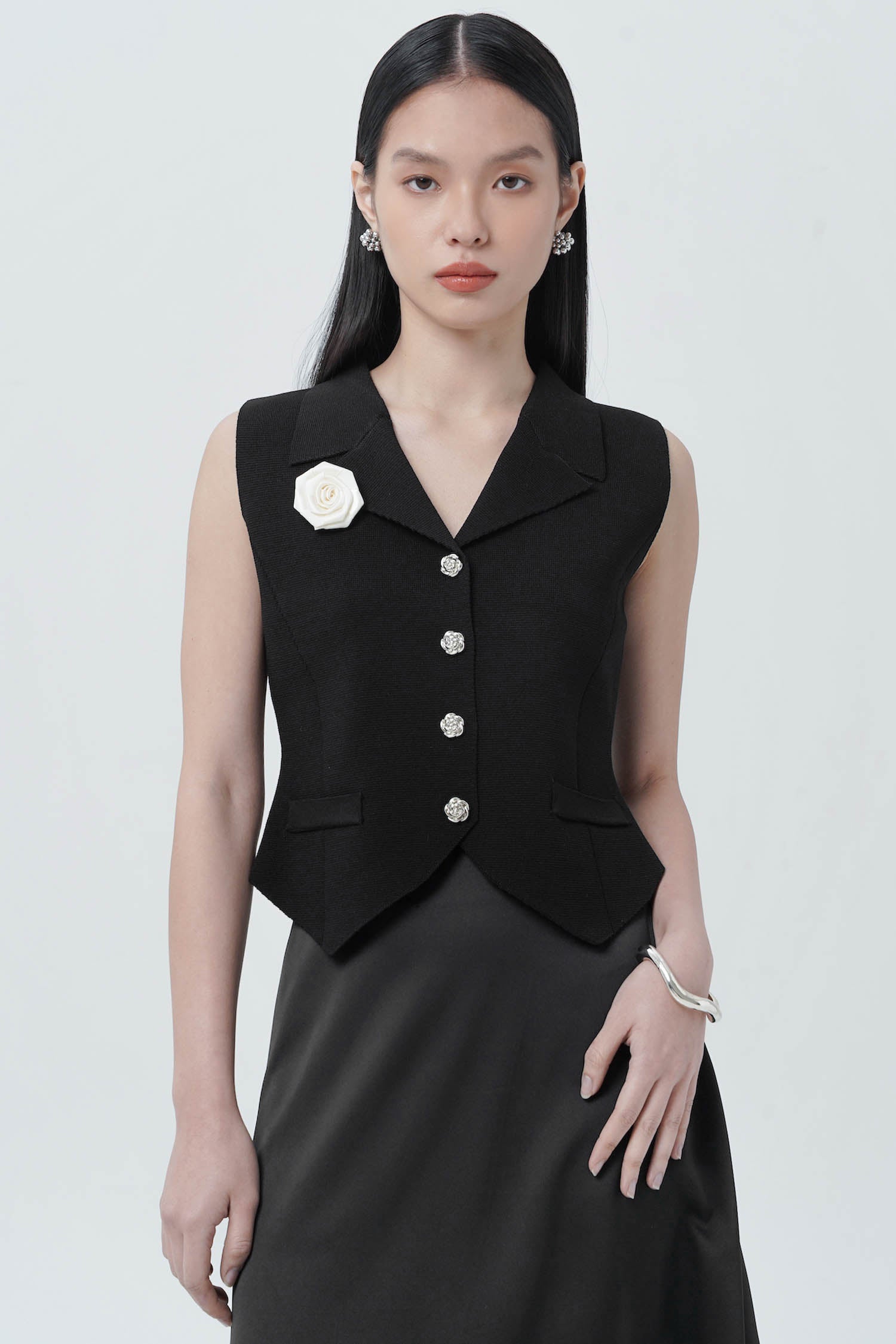 Doule Vest In Black