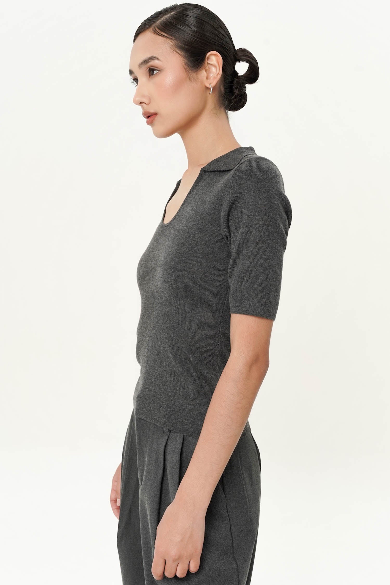 Jubee Top In Dark Grey