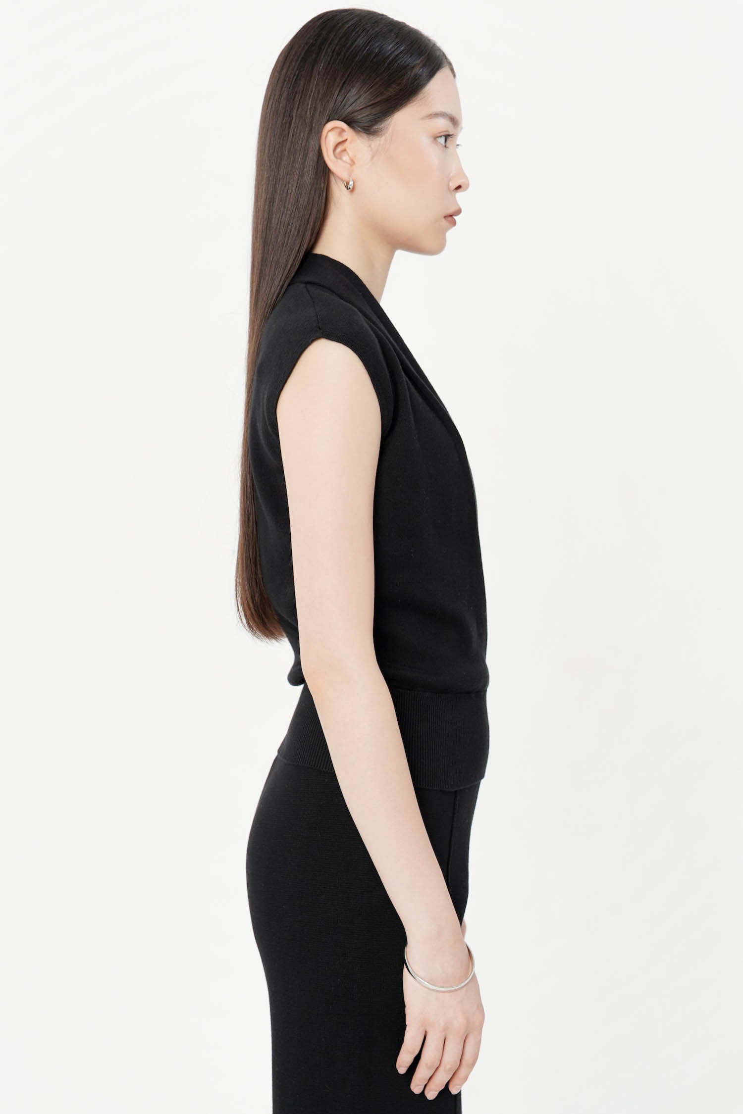 Ciren Wrap Top In Black