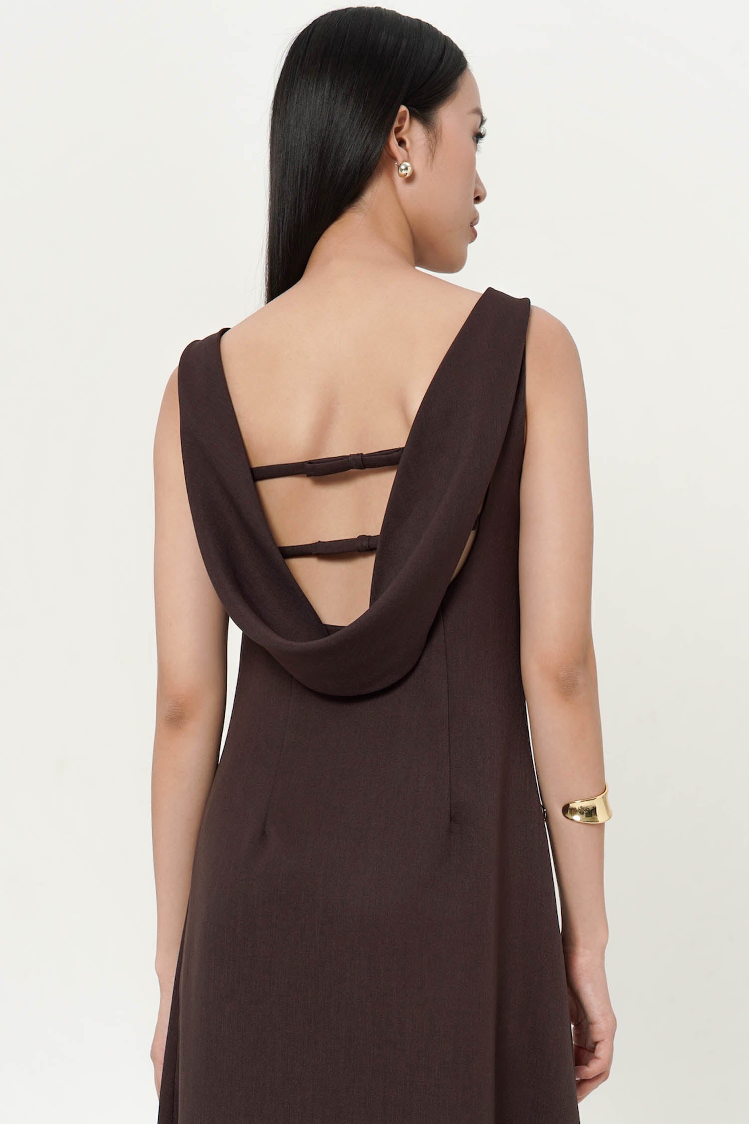 Bowbow Backless Maxi Dress In Espresso (LAST PIECE) Bowbow Backless Maxi Dress In Espresso (LAST PIECE)