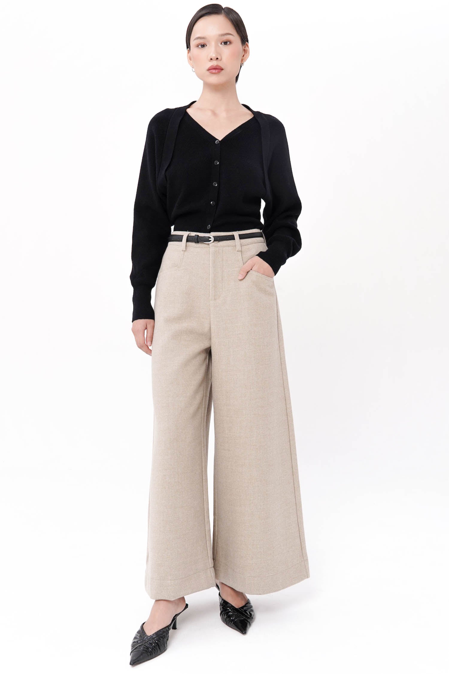 Morgan Trousers In Light Khaki