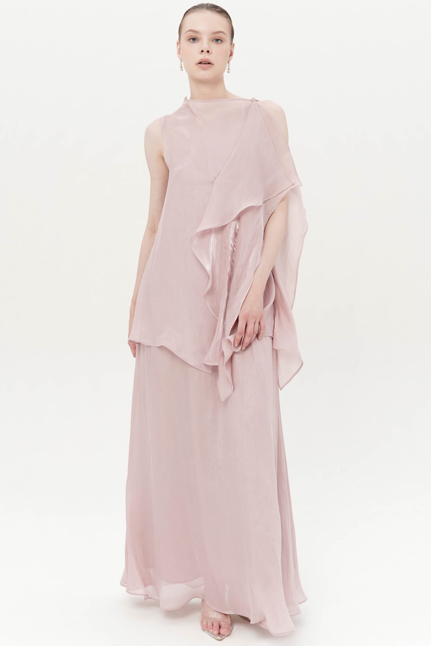 Cassiopeia Two-Piece Dress In Dusty Pink