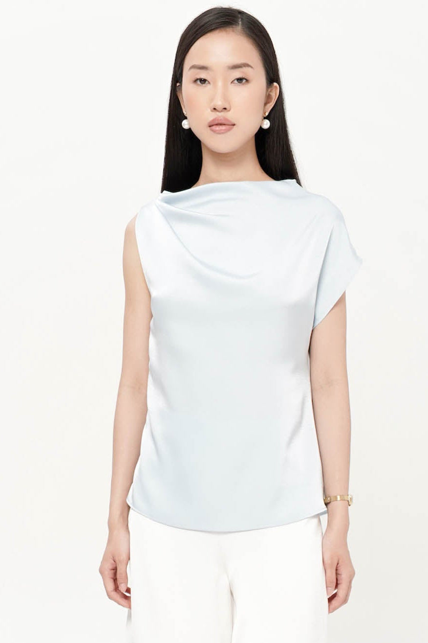 Ambrosia Drape Top In Blue