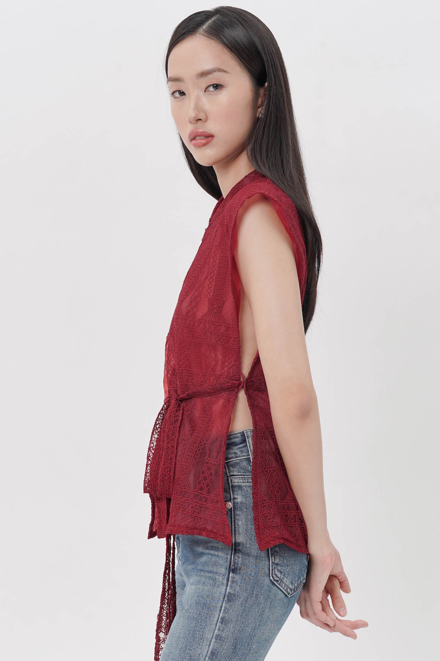 Sayu Vest Top In Maroon