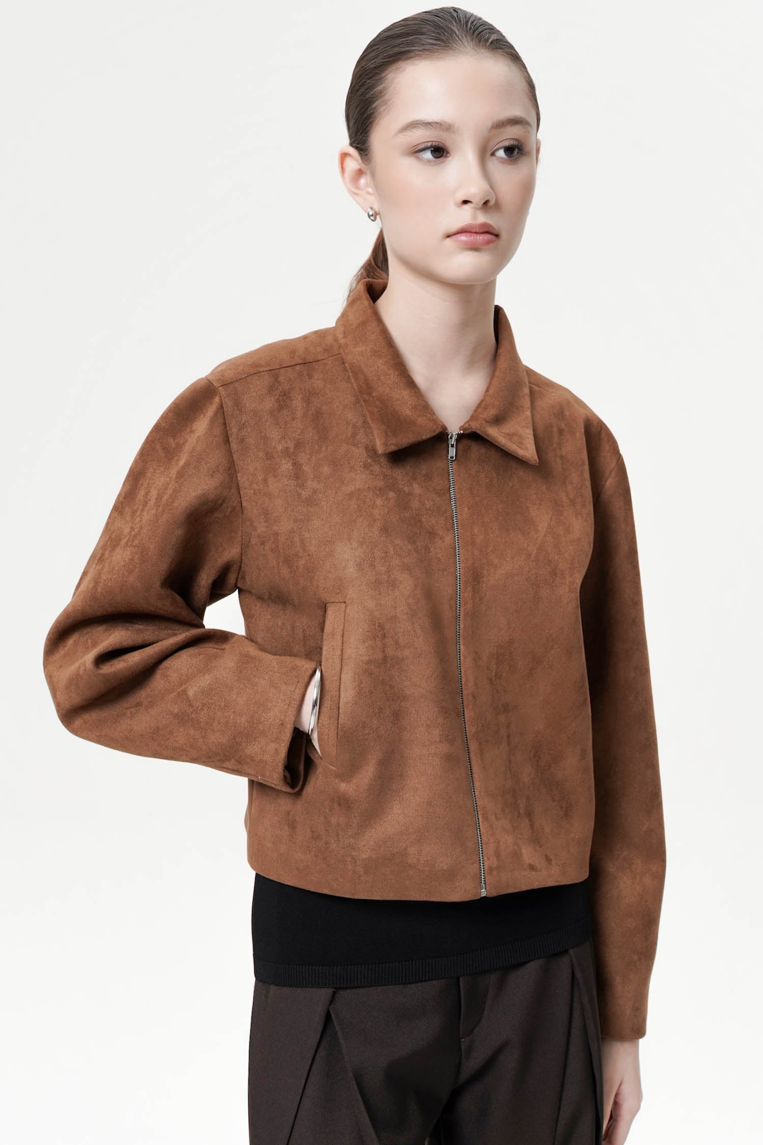 Riven Boxy Jacket In Wood