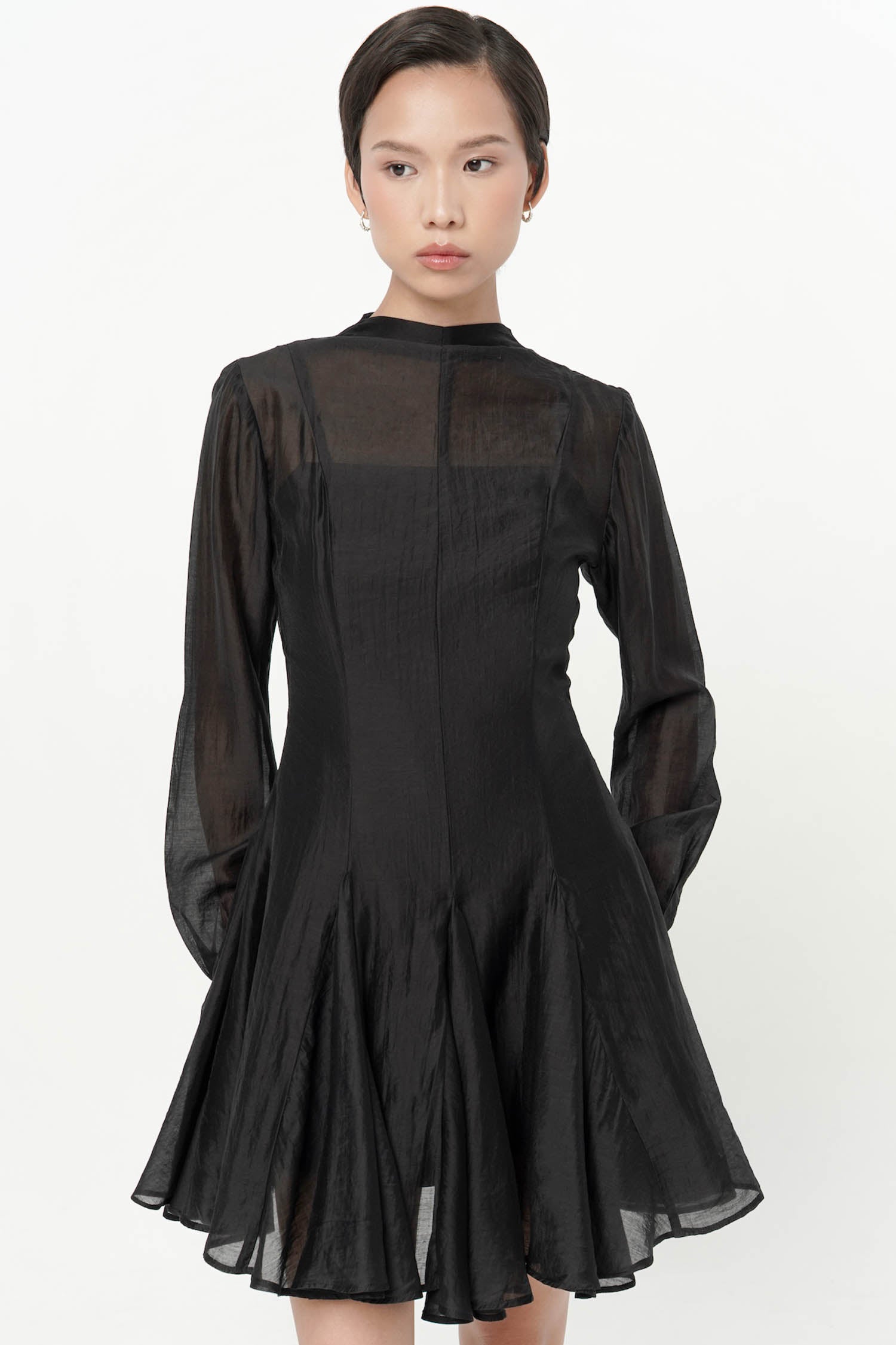 Truette Two-piece Mini Dress In Black