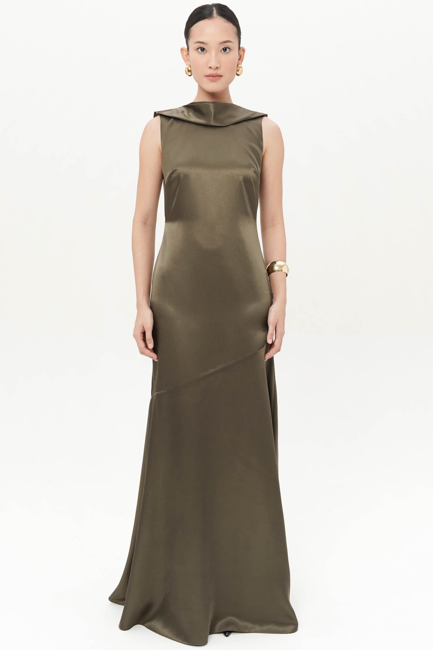 Kalyra Maxi Dress In Olive