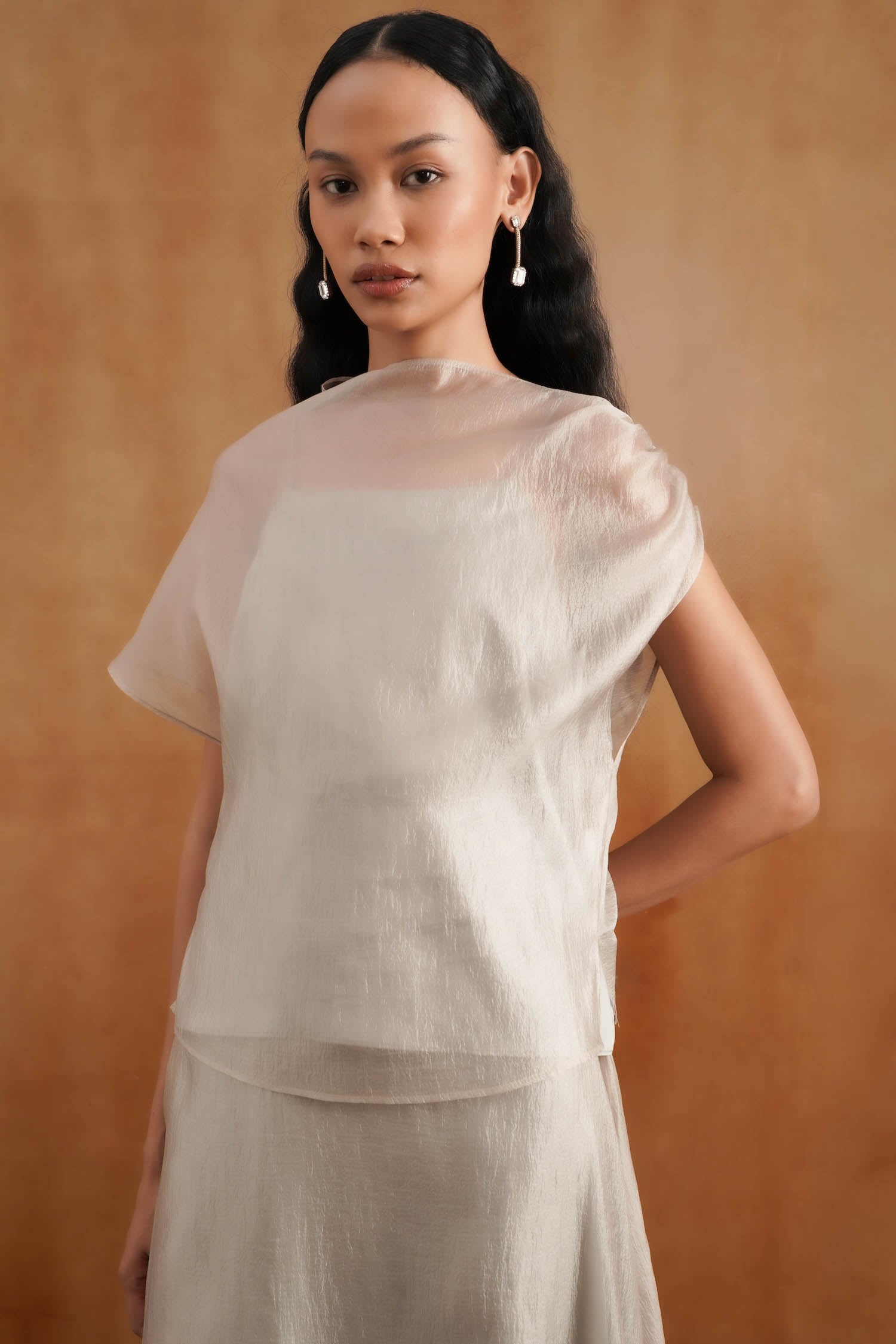 Caelis Two Piece Top In Misty Grey