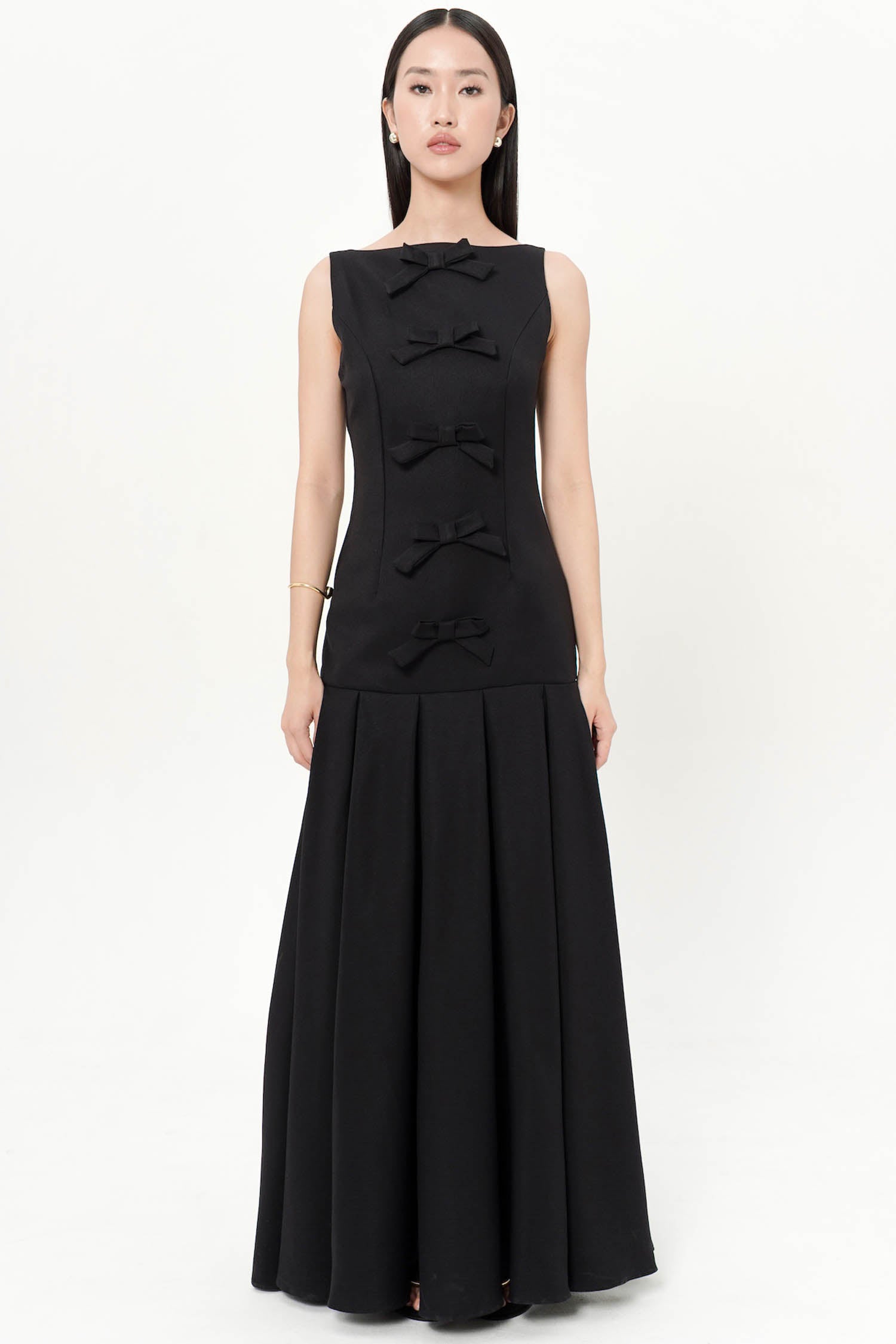 Ottilie Backless Maxi Dress In Black