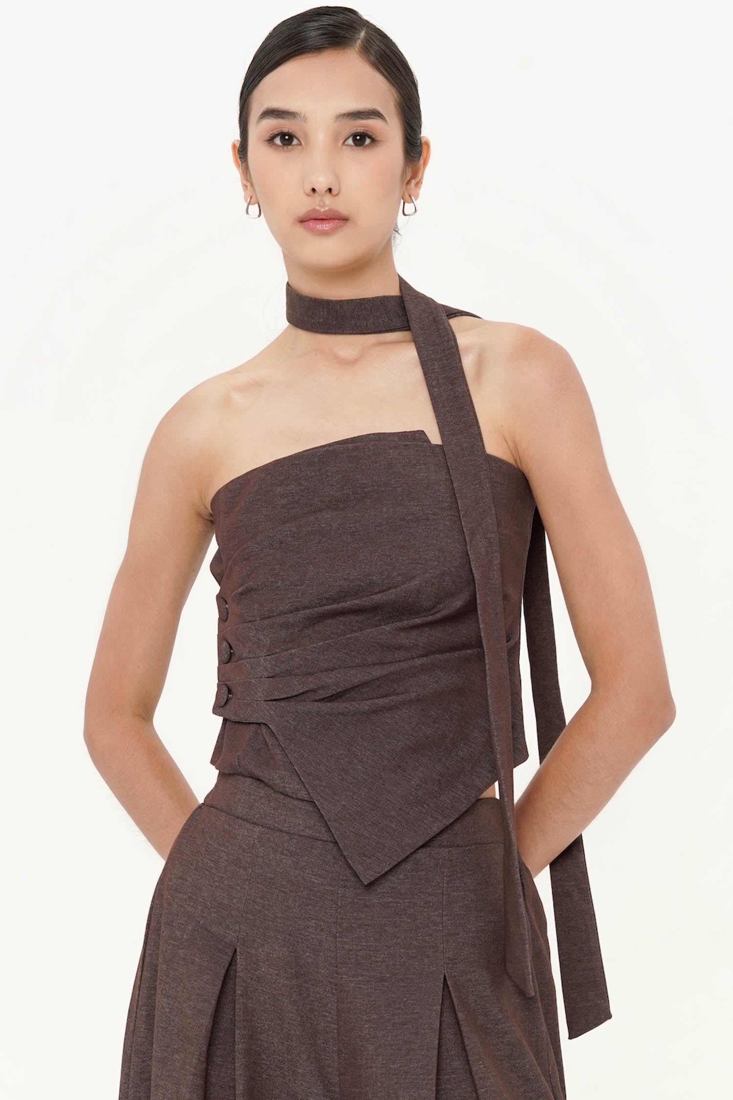 Jude Tube Top In Auburn Cocoa
