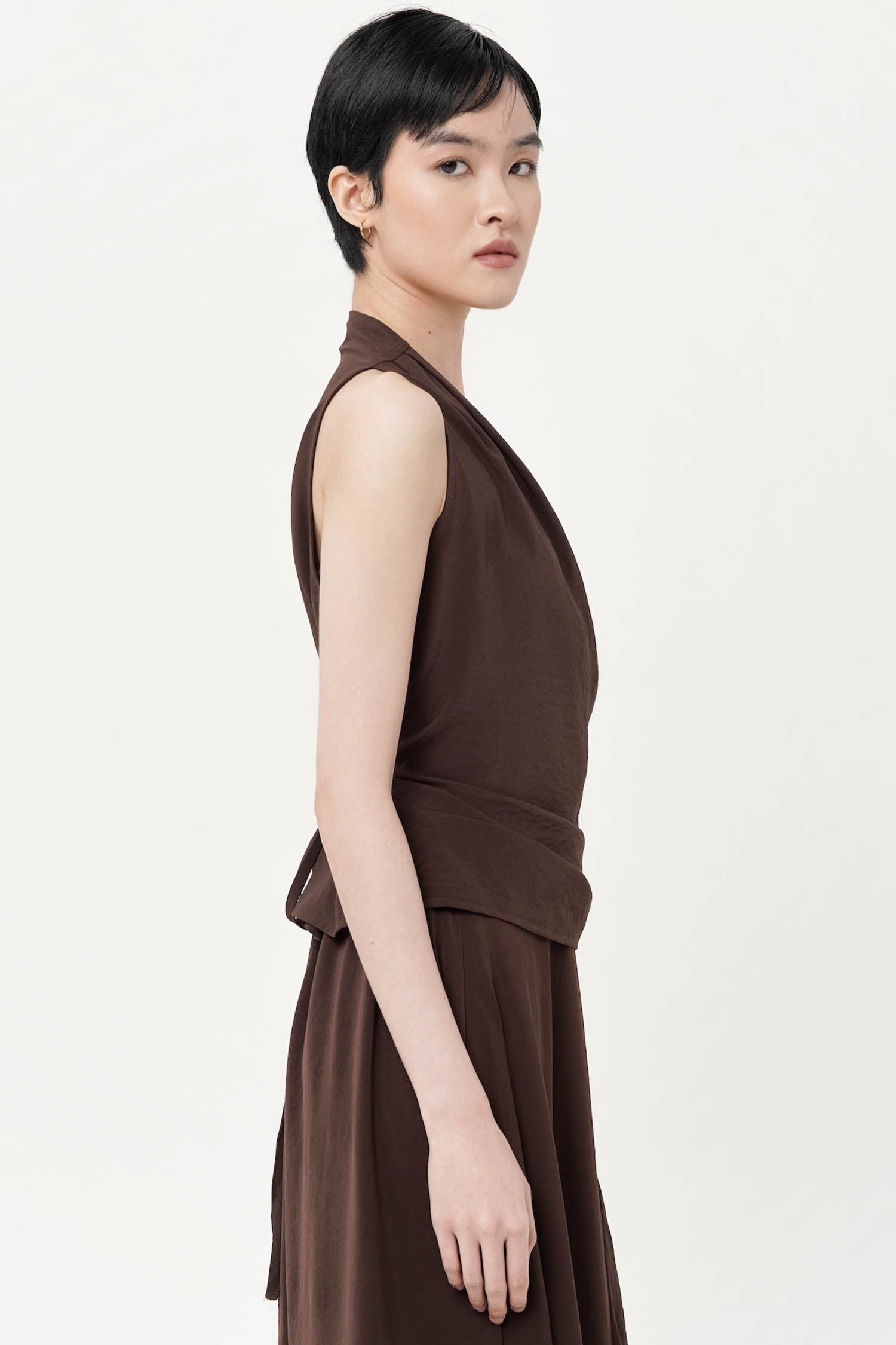 Ribadeo Wrap Top In Espresso